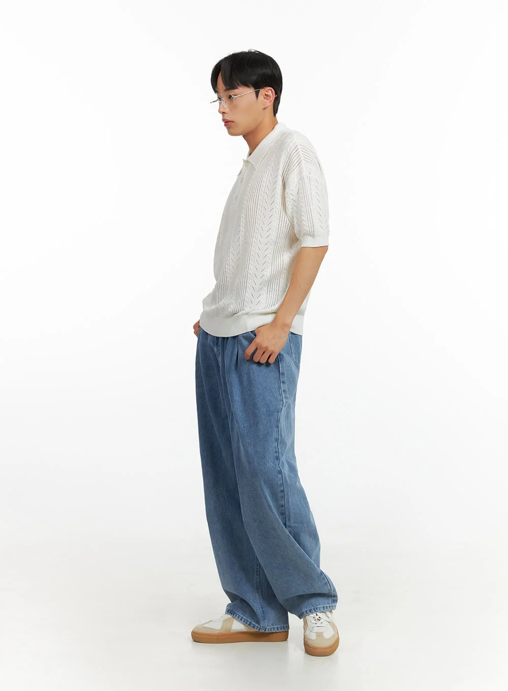 Men's Cotton Buttoned Collar T-Shirt IU412 - Image 6