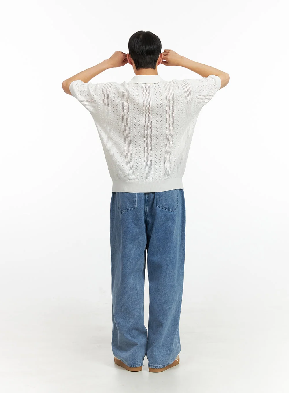 Men's Cotton Buttoned Collar T-Shirt IU412 - Image 7