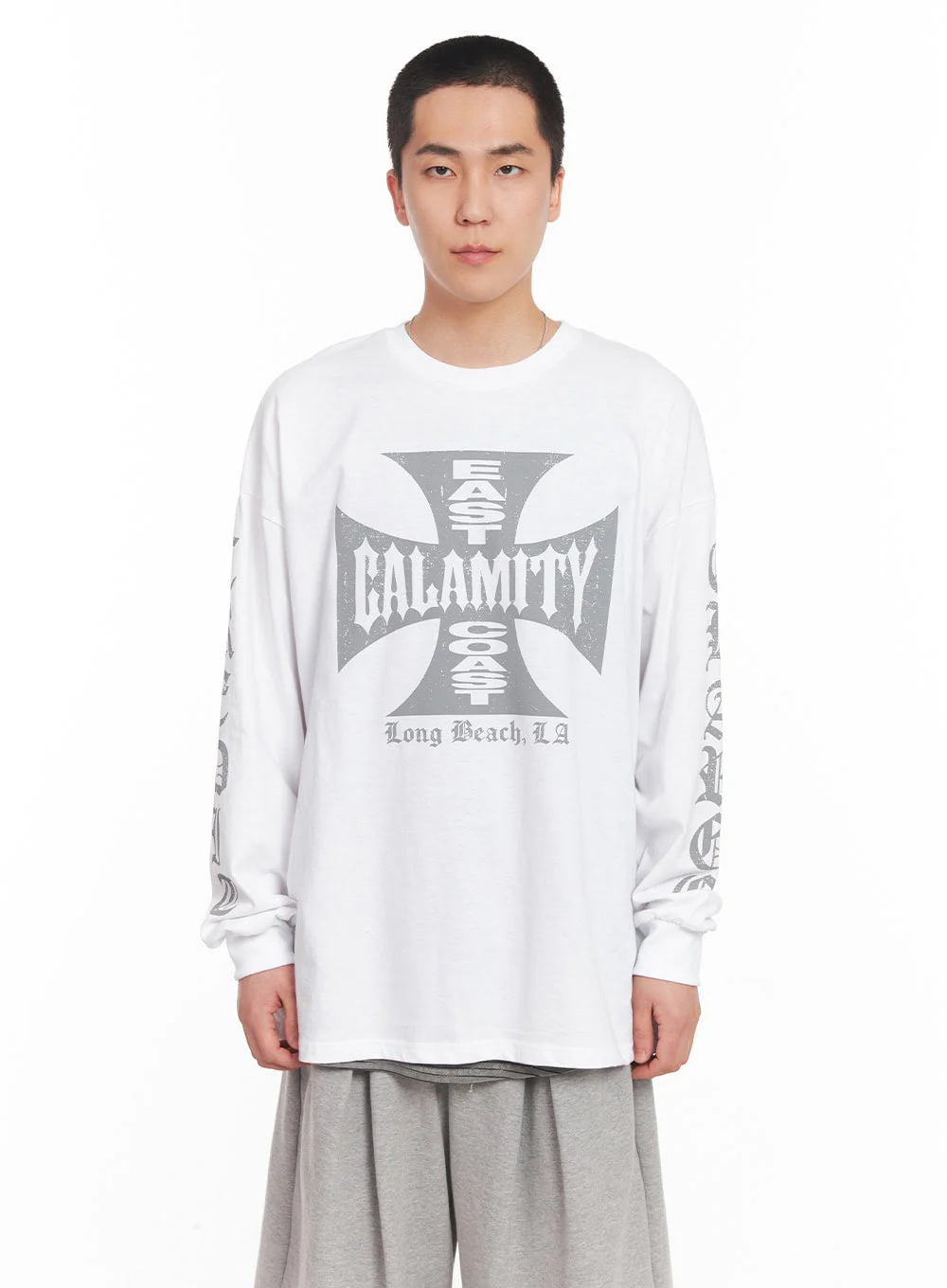 Men's Cotton Graphic Long Sleeve Shirt IY506 - Image 10