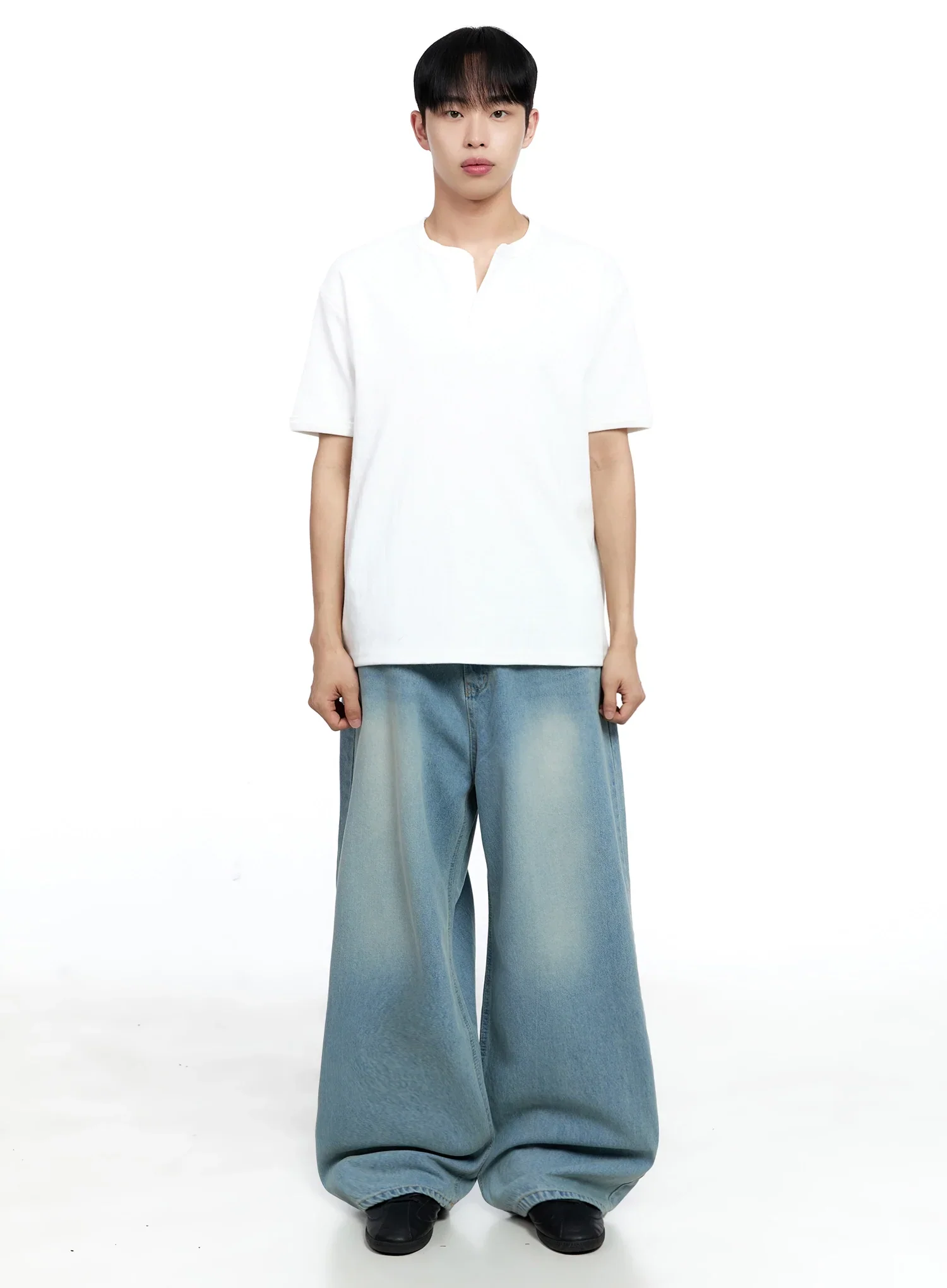 Men's Cotton Henley Tee IG520 - Image 5
