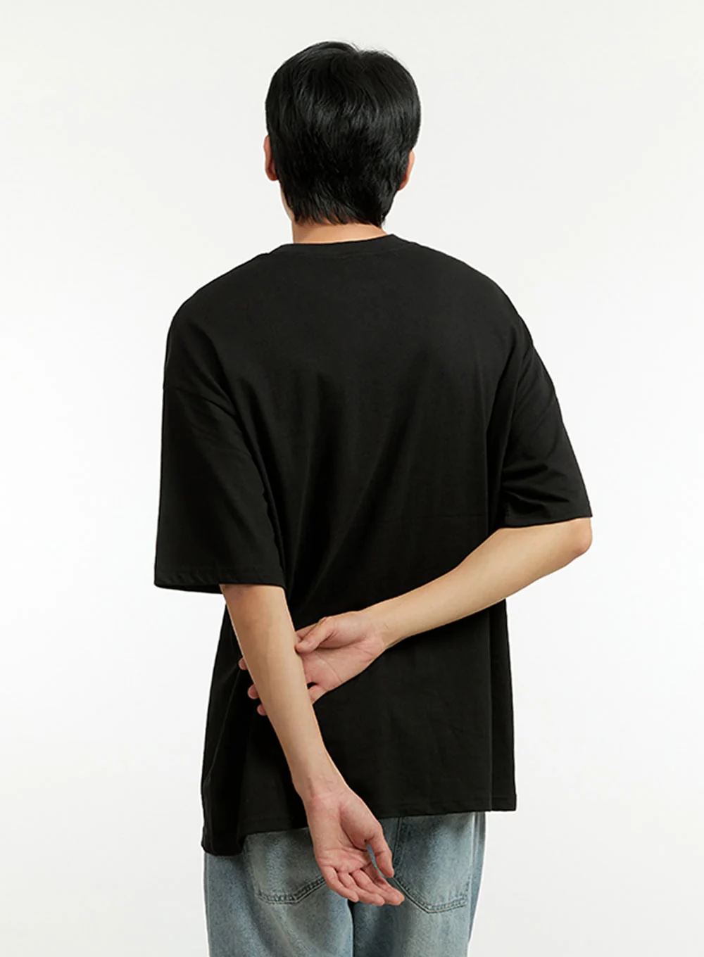 Men's Cotton Lettering Loose Fit T-Shirt IL412 - Image 6