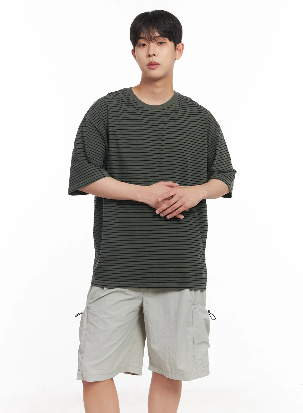 Men's Cotton Striped Round-Neck T-Shirt IY522 - Image 4