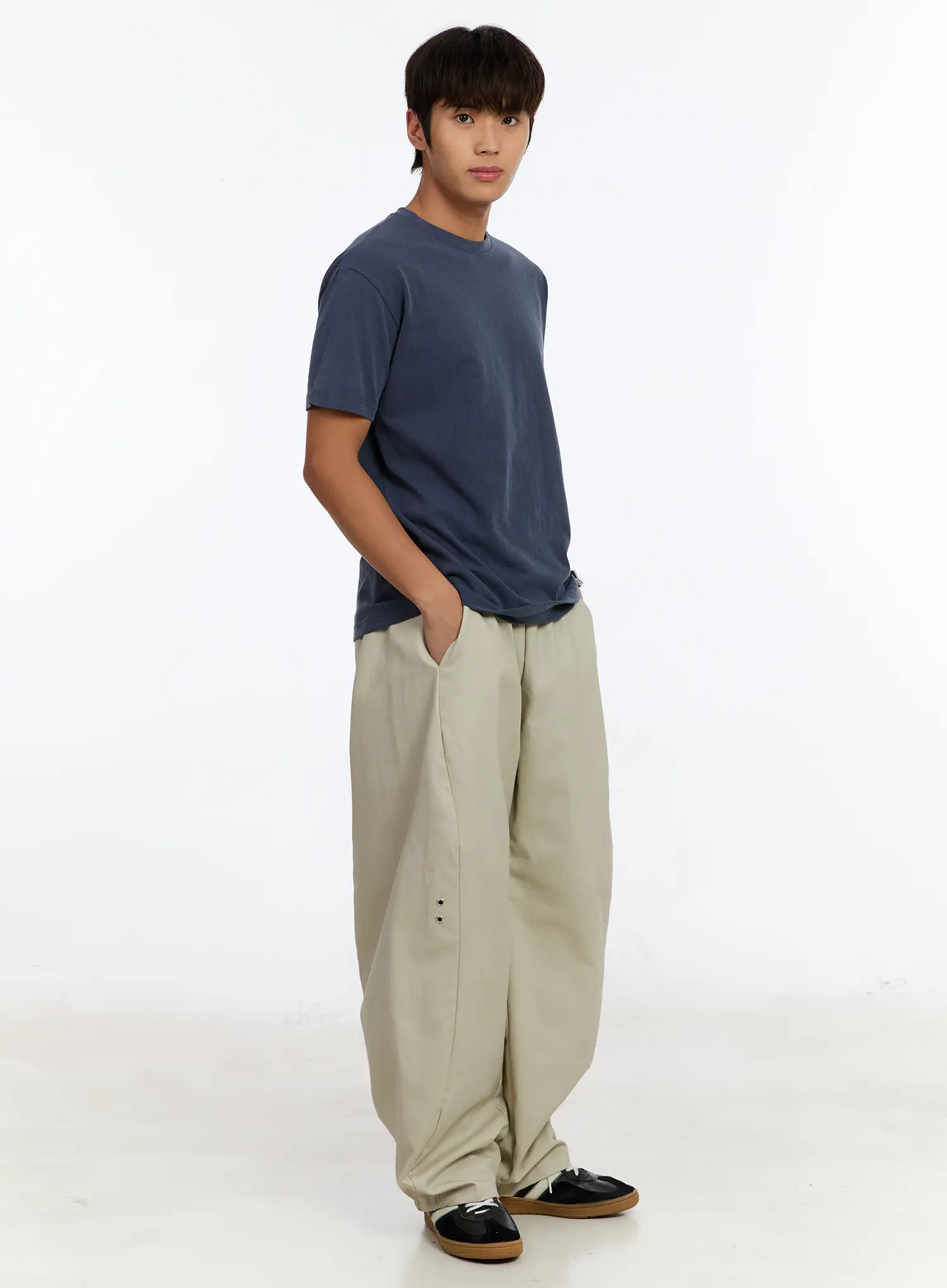 Men's Cotton Wide Leg Pants IM530 - Image 13