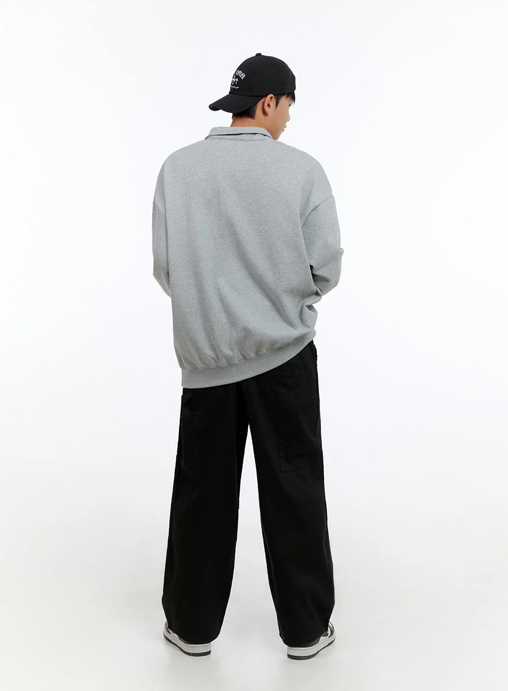 Men's Cozy Half Zip Sweatshirt  (Gray) IS412 - Image 8