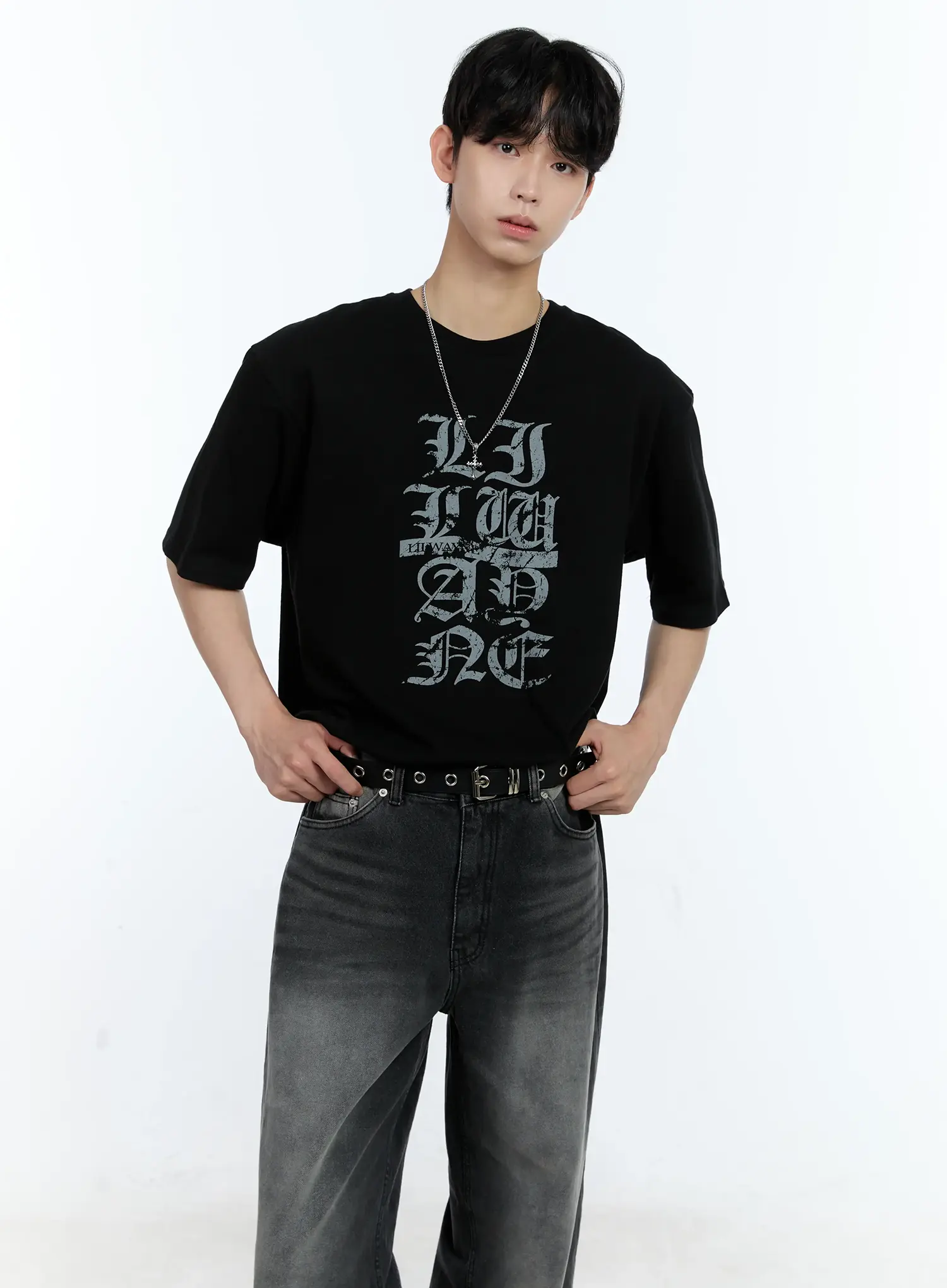 Men's Cross Pendant Chain Necklace IL529 - Image 4