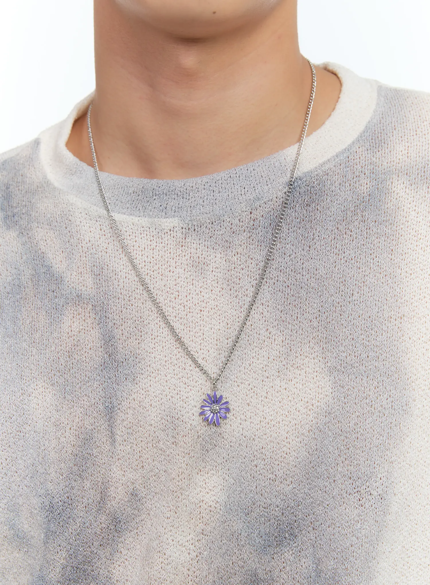 Men's Dandelion Charm Necklace IL517 - Image 2