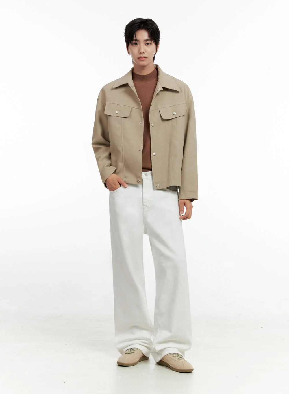 Men's Denim Dream Wide Leg Jeans (White) IN401