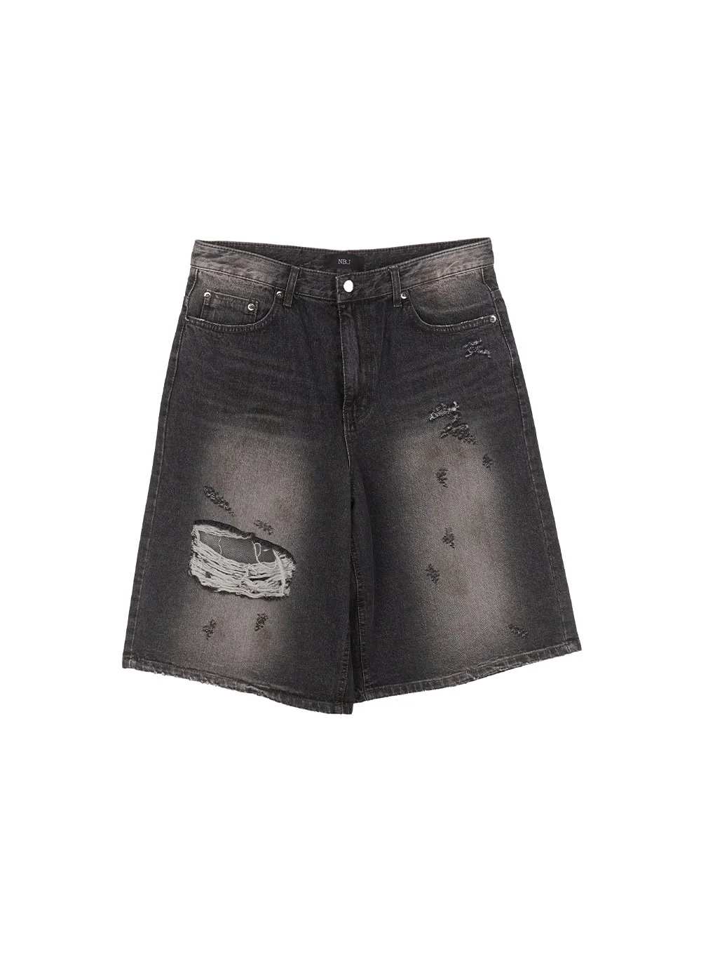 Men's Destroyed Burmuda Denim Shorts IM528 - Image 13