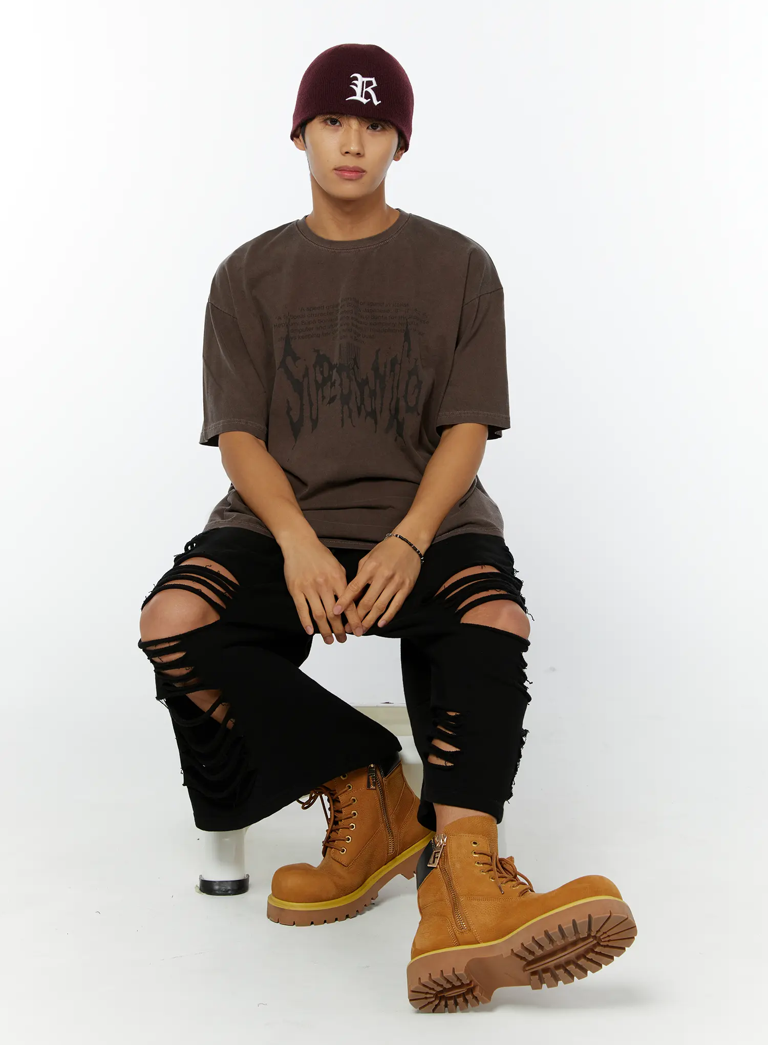 Men's Distressed Bermuda Shorts IY514 - Image 13