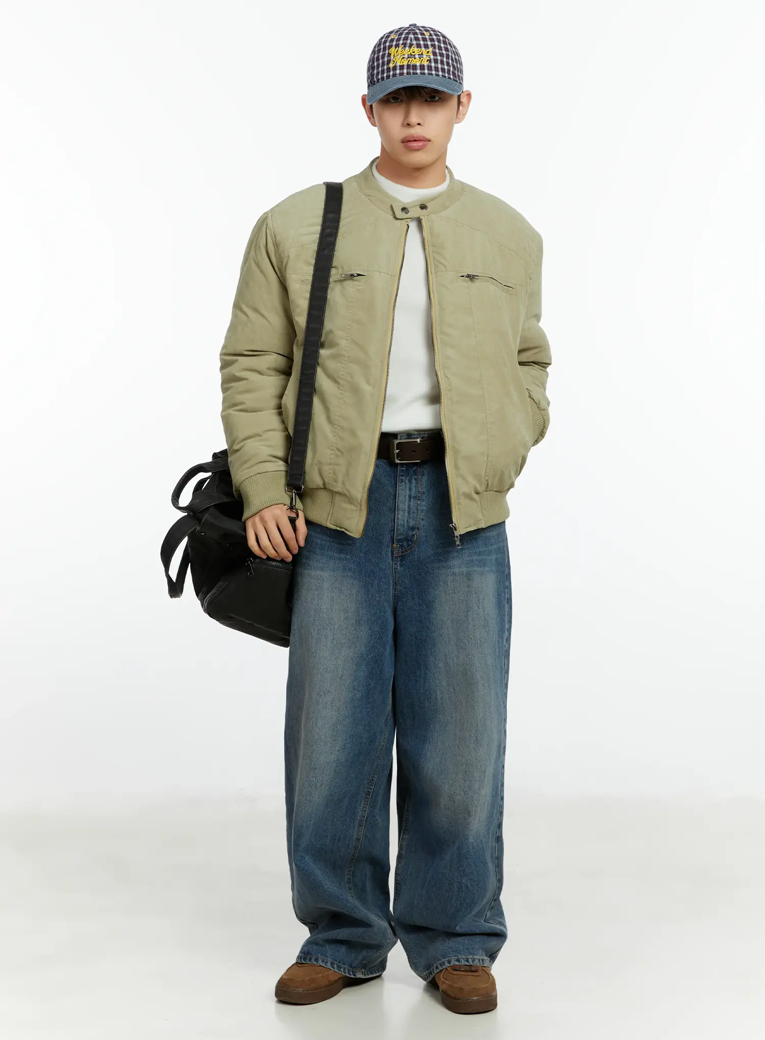 Men's Double Zip Rider Bomber Jacket IF511 - Image 7