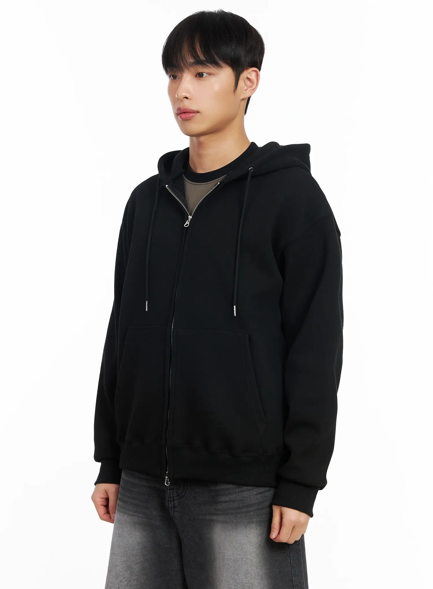 Men's Double Zip-Up Hoodie IM516 - Image 5