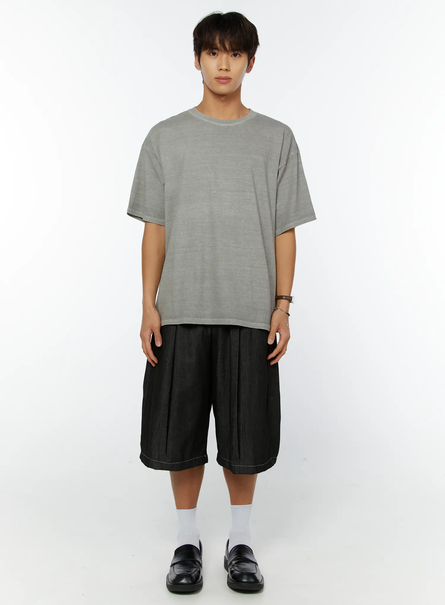 Men's Embroidered Bermuda Jorts IY514 - Image 6