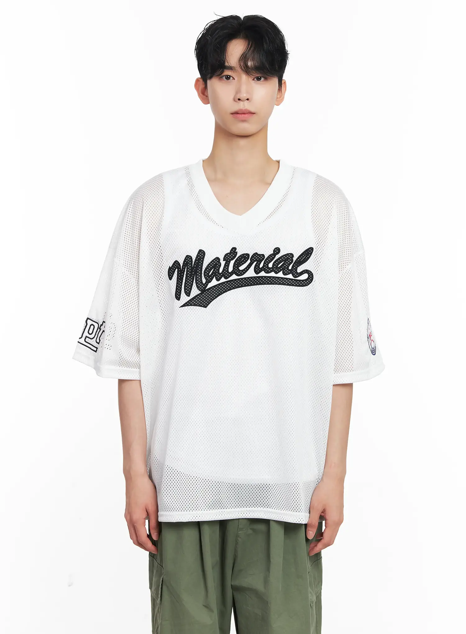 Men's Embroidered Mesh Graphic Tee IU526 - Image 12