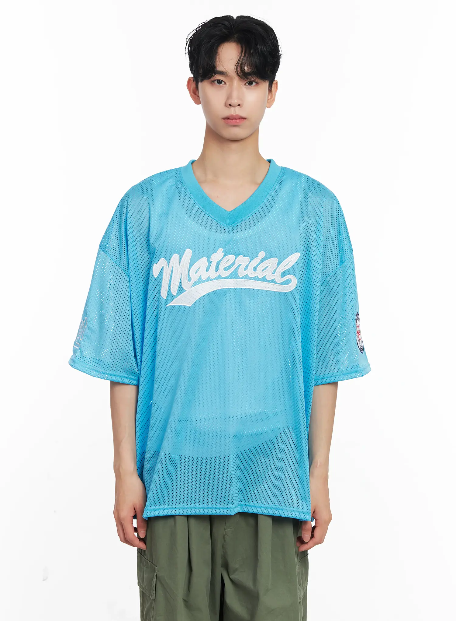 Men's Embroidered Mesh Graphic Tee IU526 - Image 13