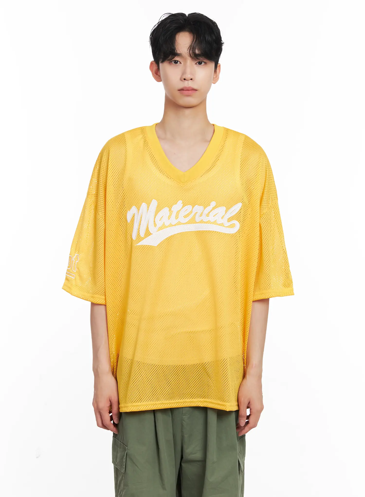 Men's Embroidered Mesh Graphic Tee IU526 - Image 14