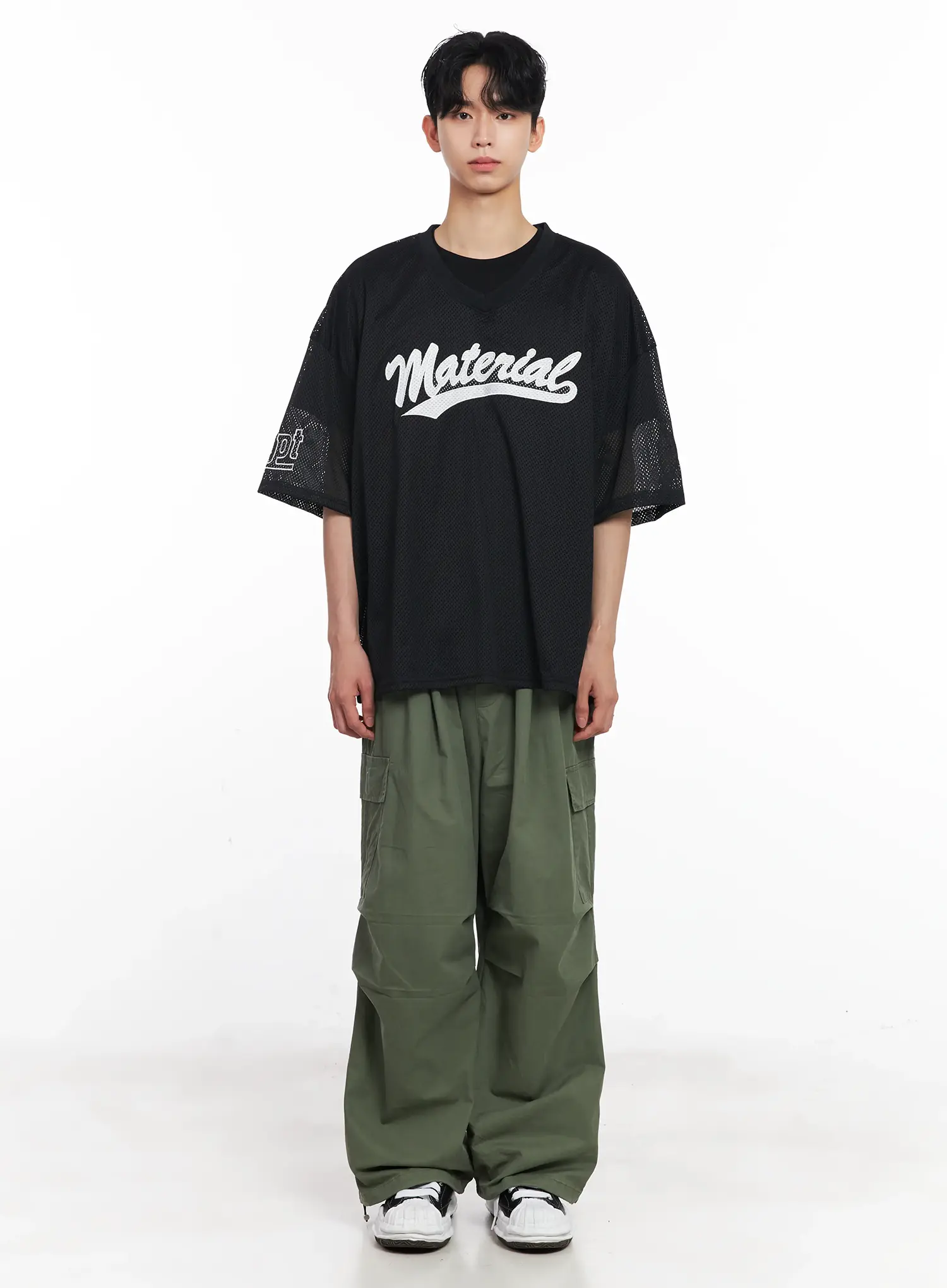 Men's Embroidered Mesh Graphic Tee IU526 - Image 3