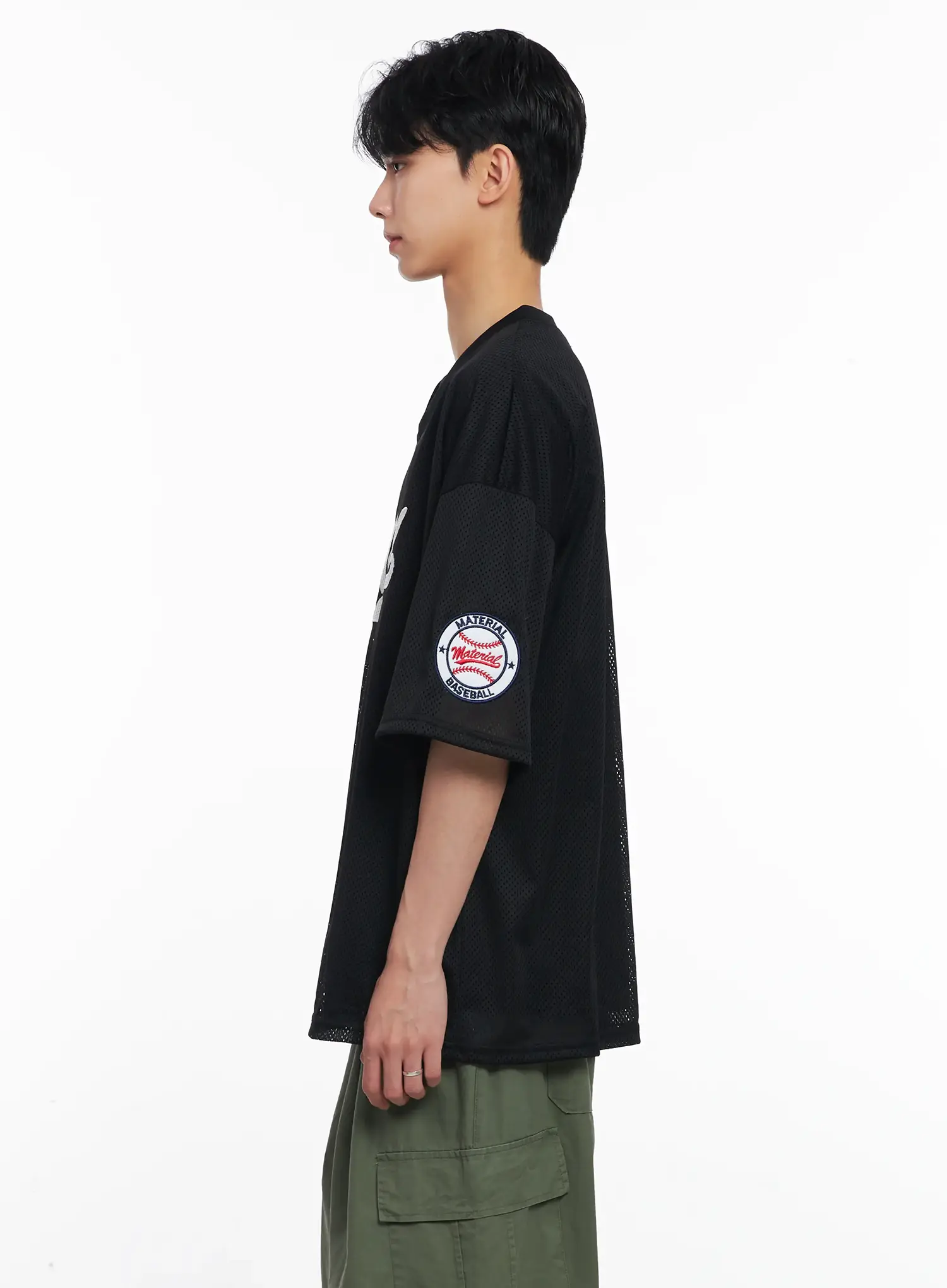 Men's Embroidered Mesh Graphic Tee IU526 - Image 5