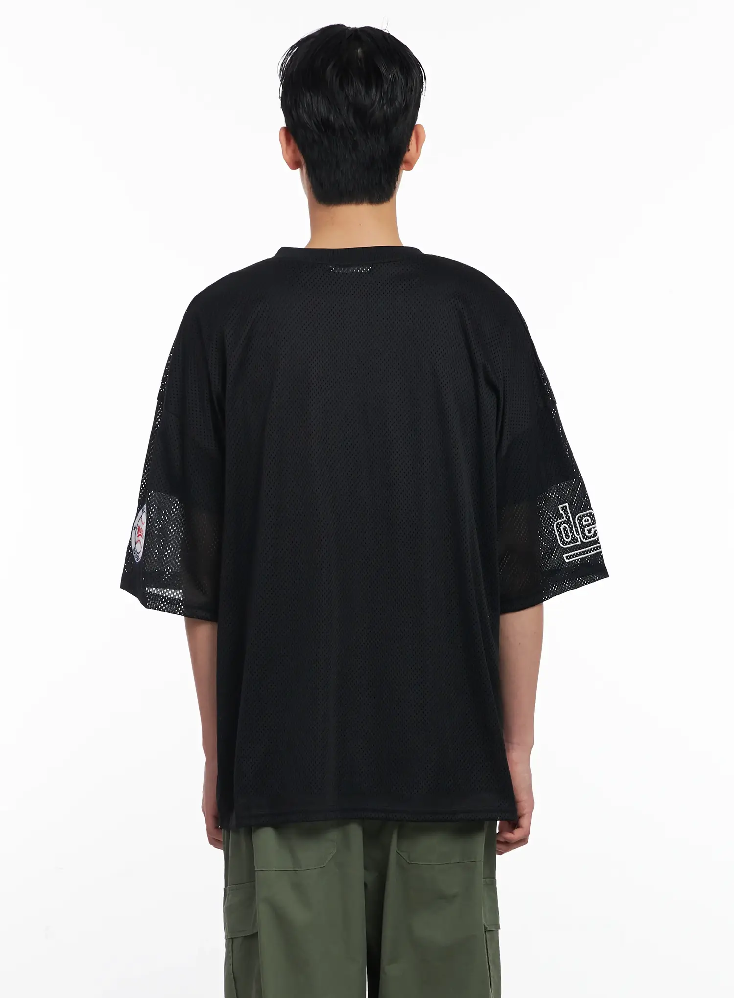 Men's Embroidered Mesh Graphic Tee IU526 - Image 6