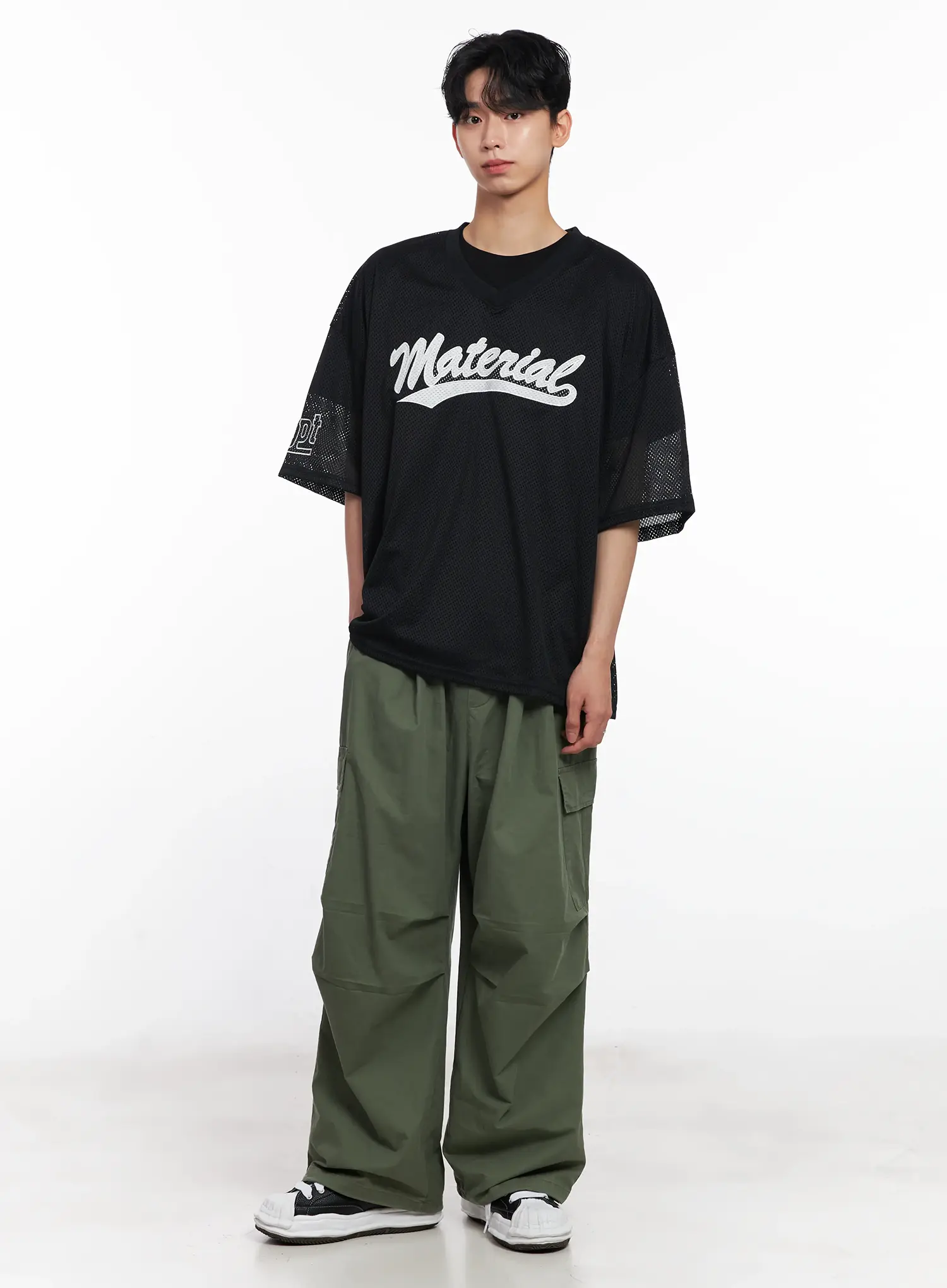 Men's Embroidered Mesh Graphic Tee IU526 - Image 8