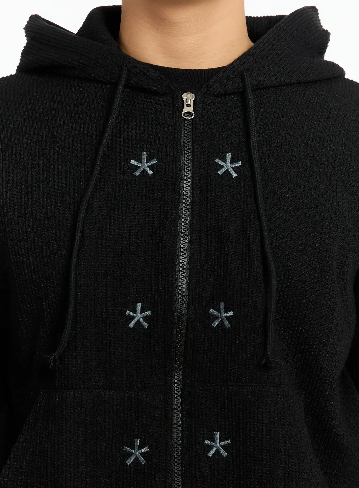 Men's Embroidered Two-Way Zip-Up Hoodie IM502 - Image 10