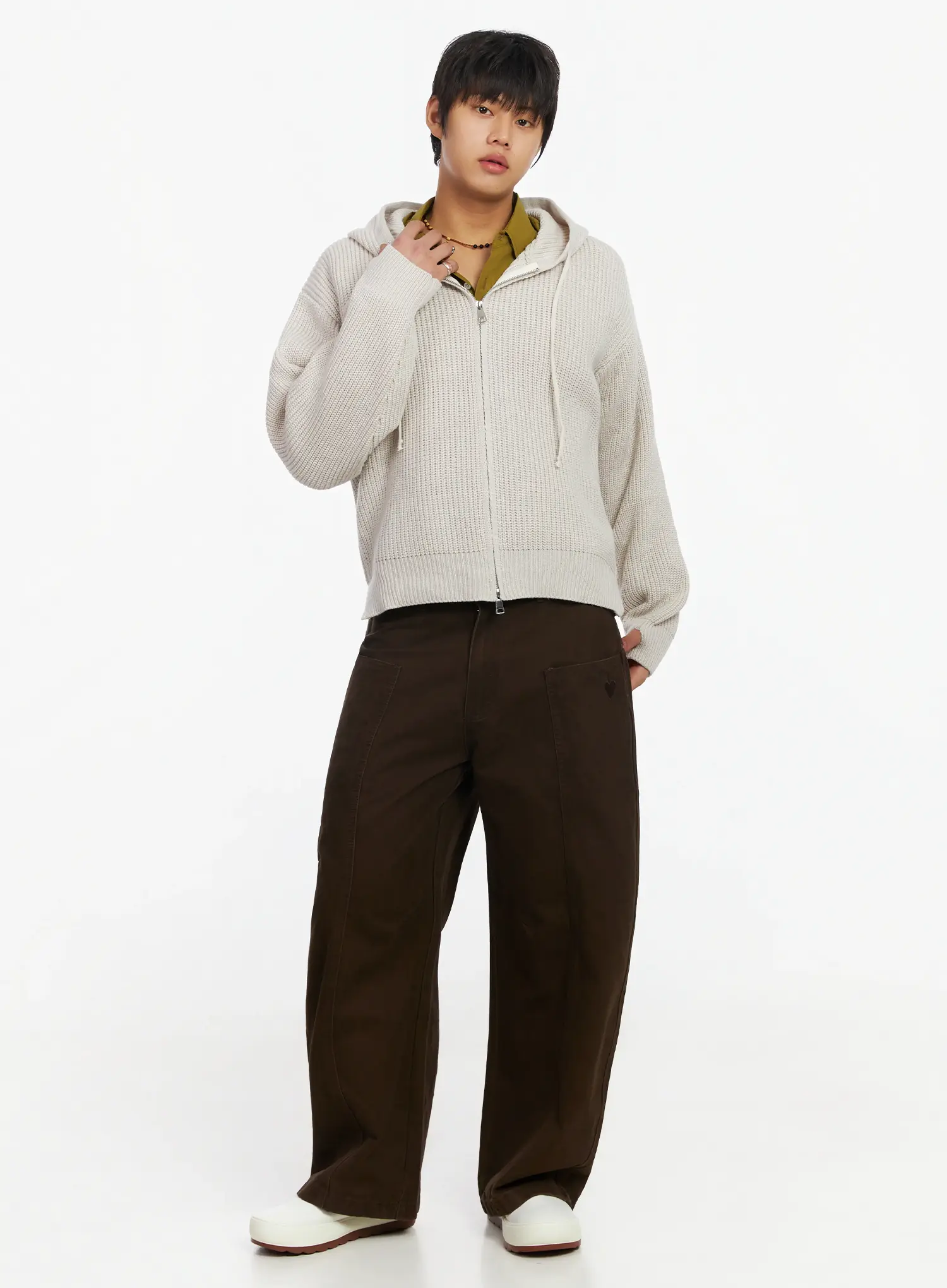 Men's Embroidered Wide Leg Pants IF503 - Image 10
