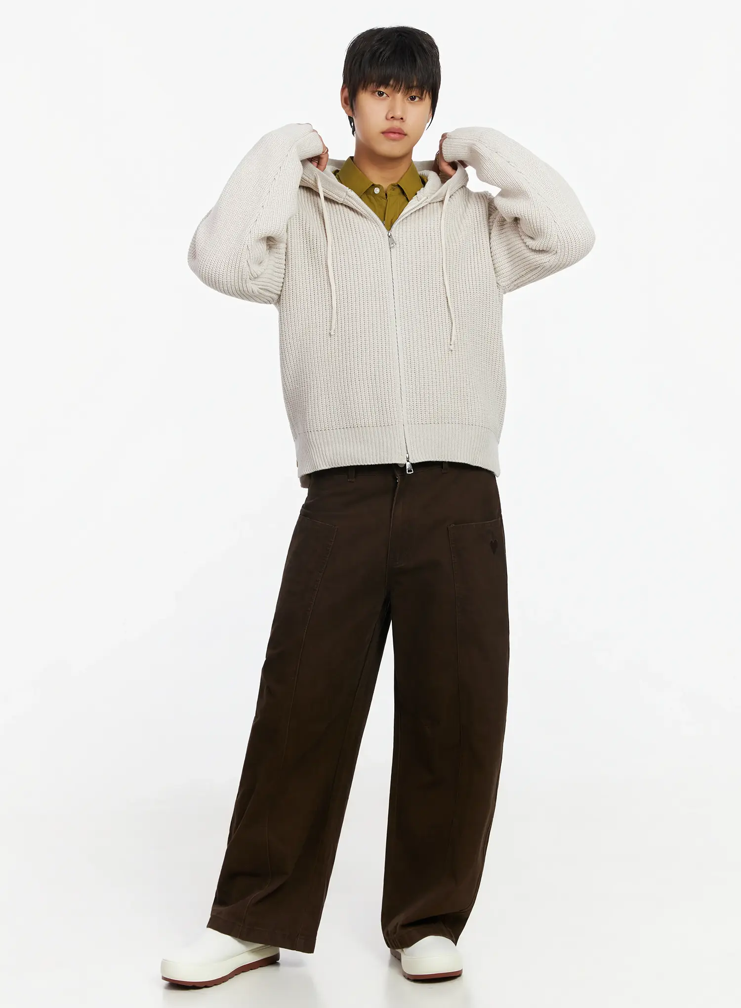 Men's Embroidered Wide Leg Pants IF503 - Image 9