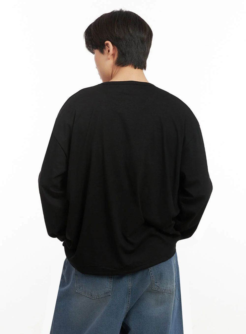 Men's Essential Long Sleeve Shirt IJ517 - Image 5