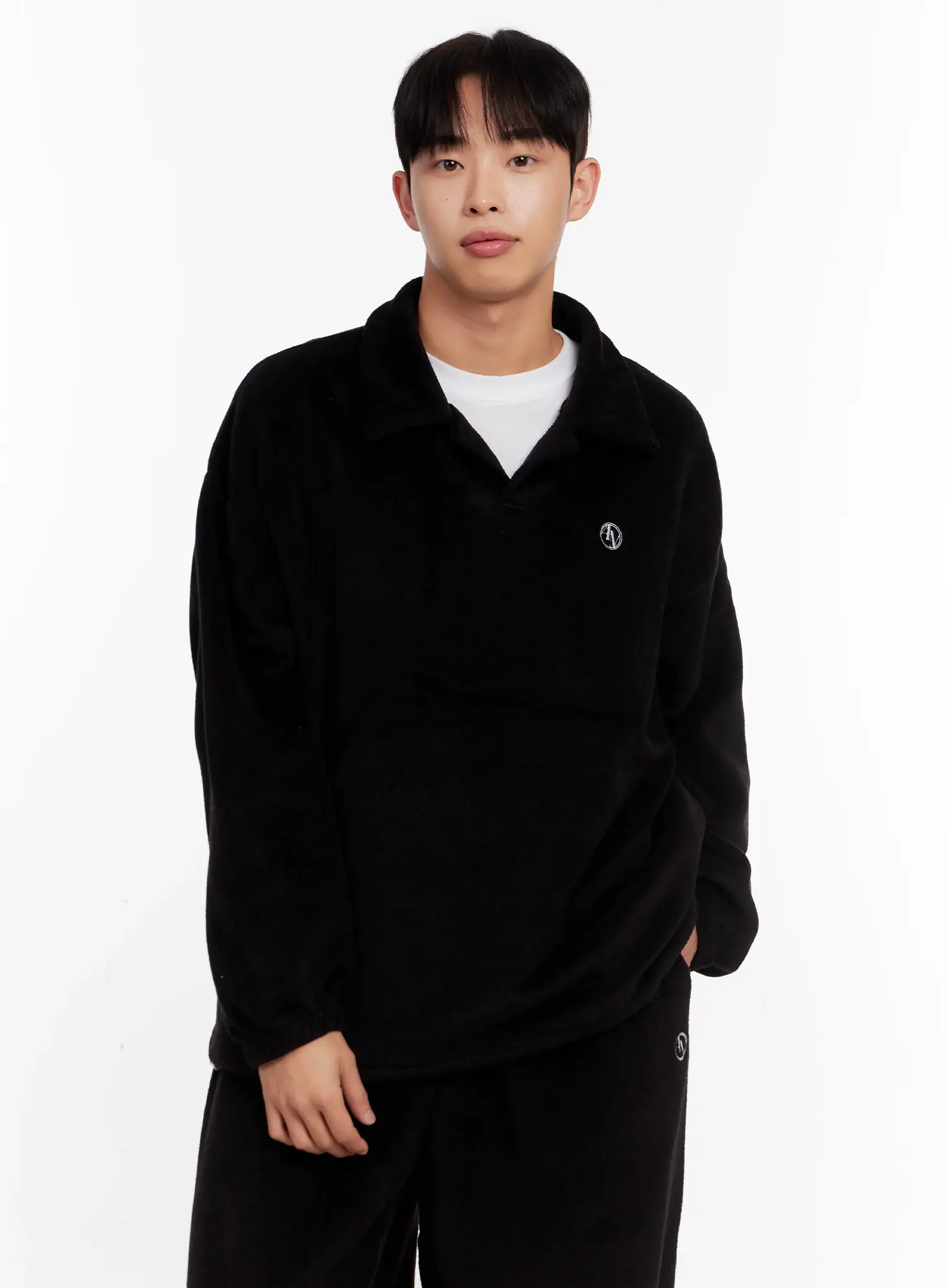 Men's Fleece Collar Top IO528 - Image 2