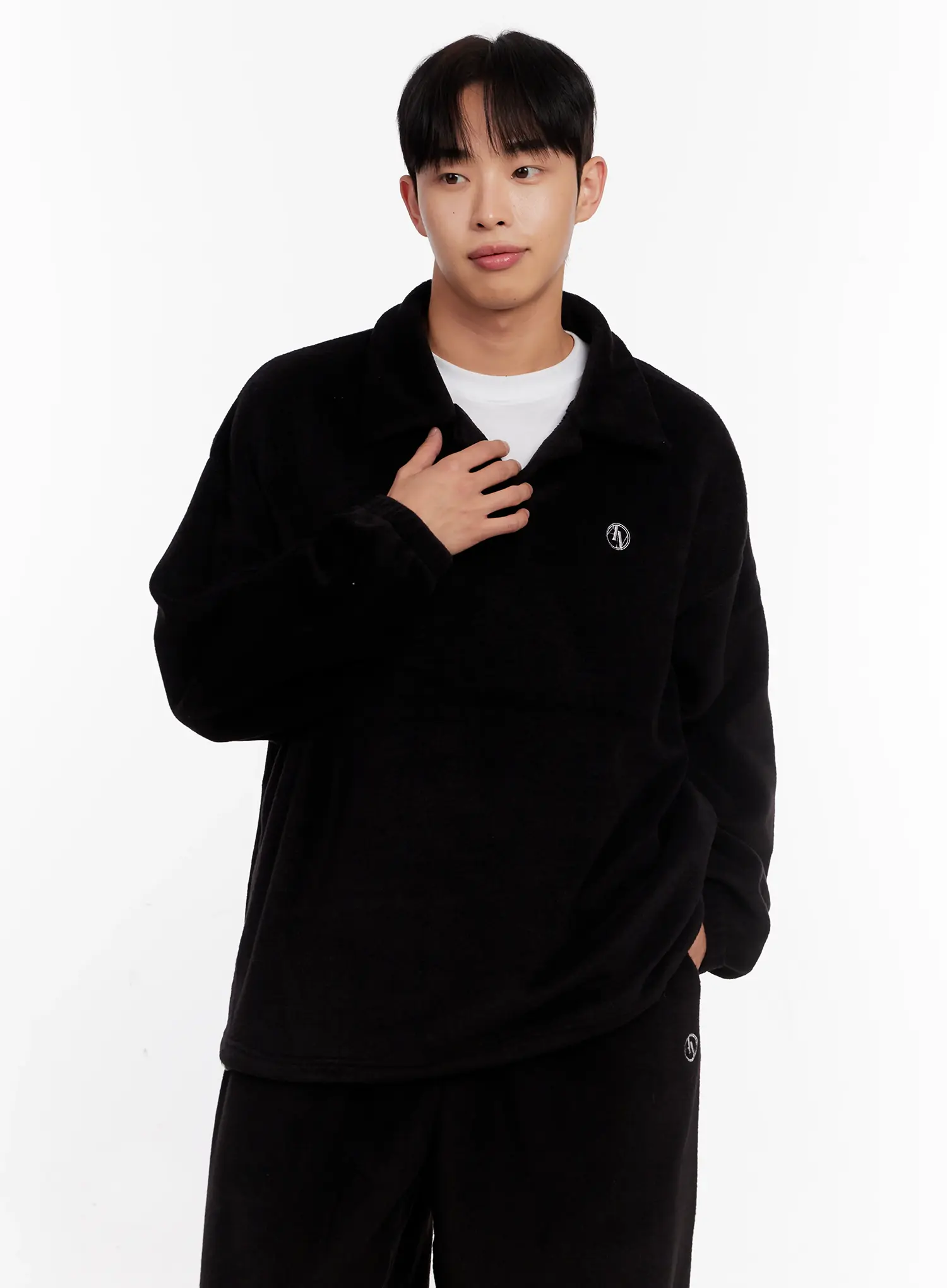 Men's Fleece Collar Top IO528 - Image 7