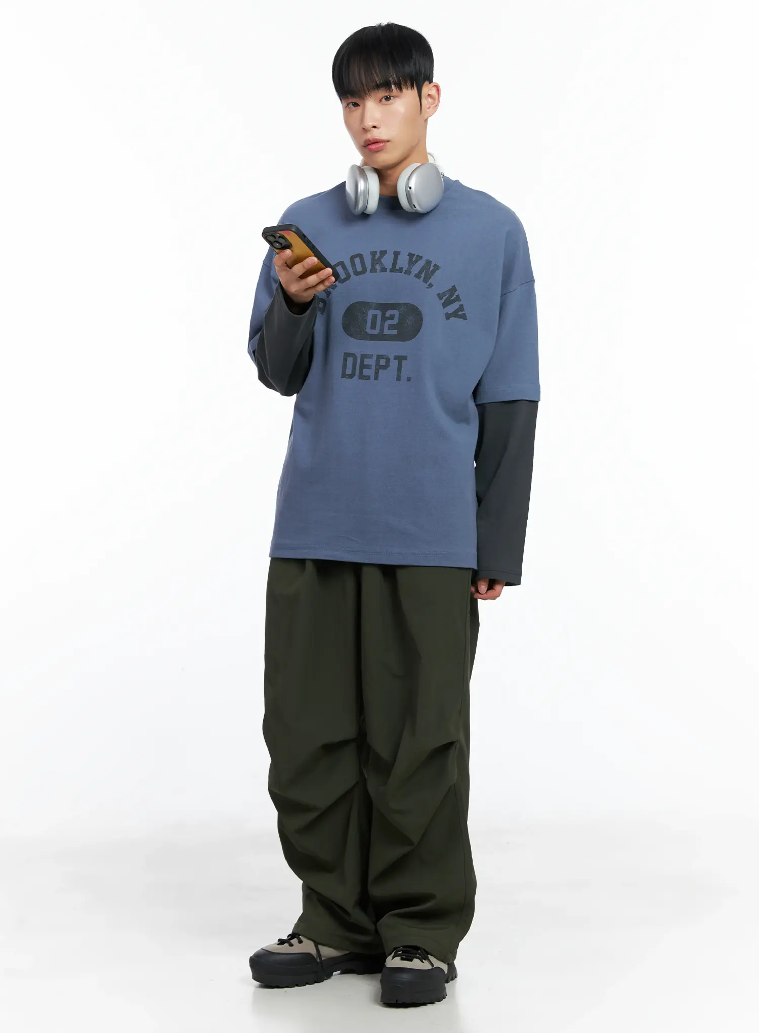 Men's Fleece Parachute Pants IN518 - Image 9