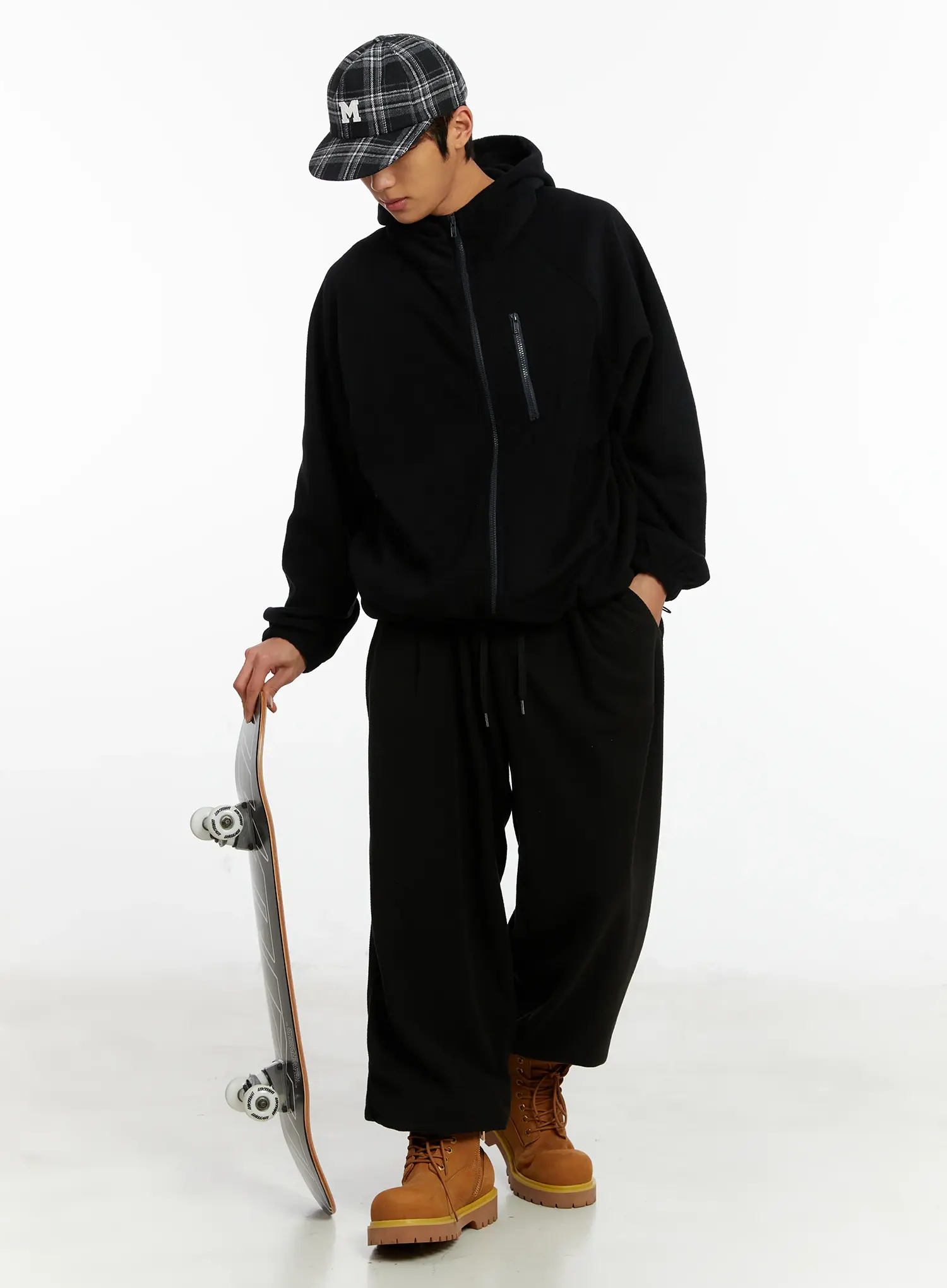 Men's Fleece Zip-Up Hoodie ID524