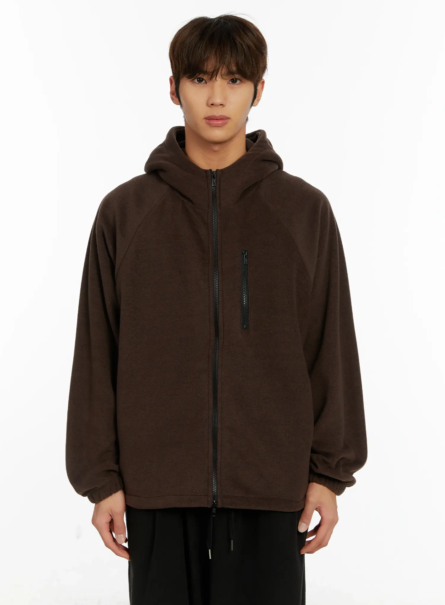 Men's Fleece Zip-Up Hoodie ID524 - Image 13