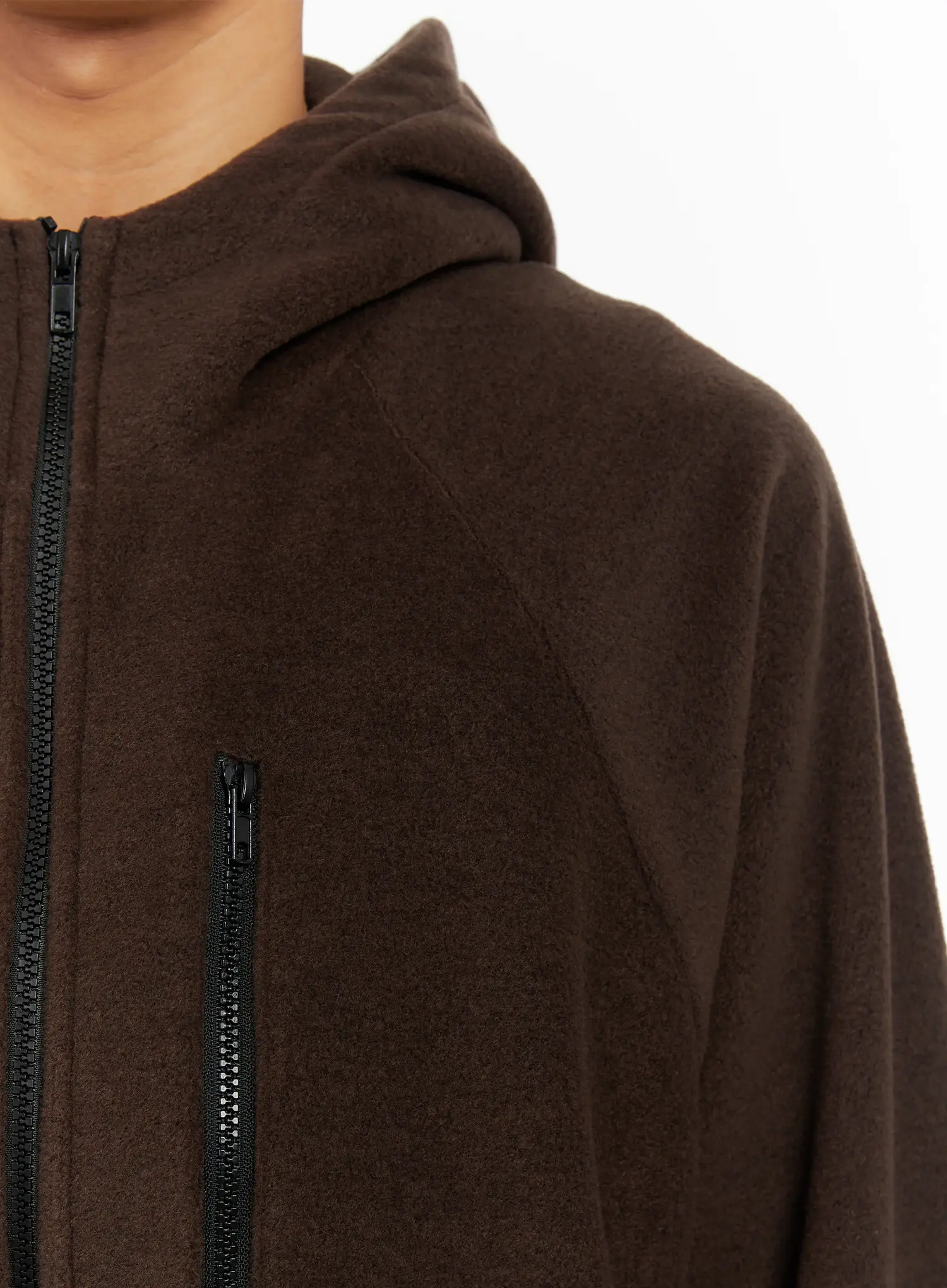 Men's Fleece Zip-Up Hoodie ID524 - Image 14