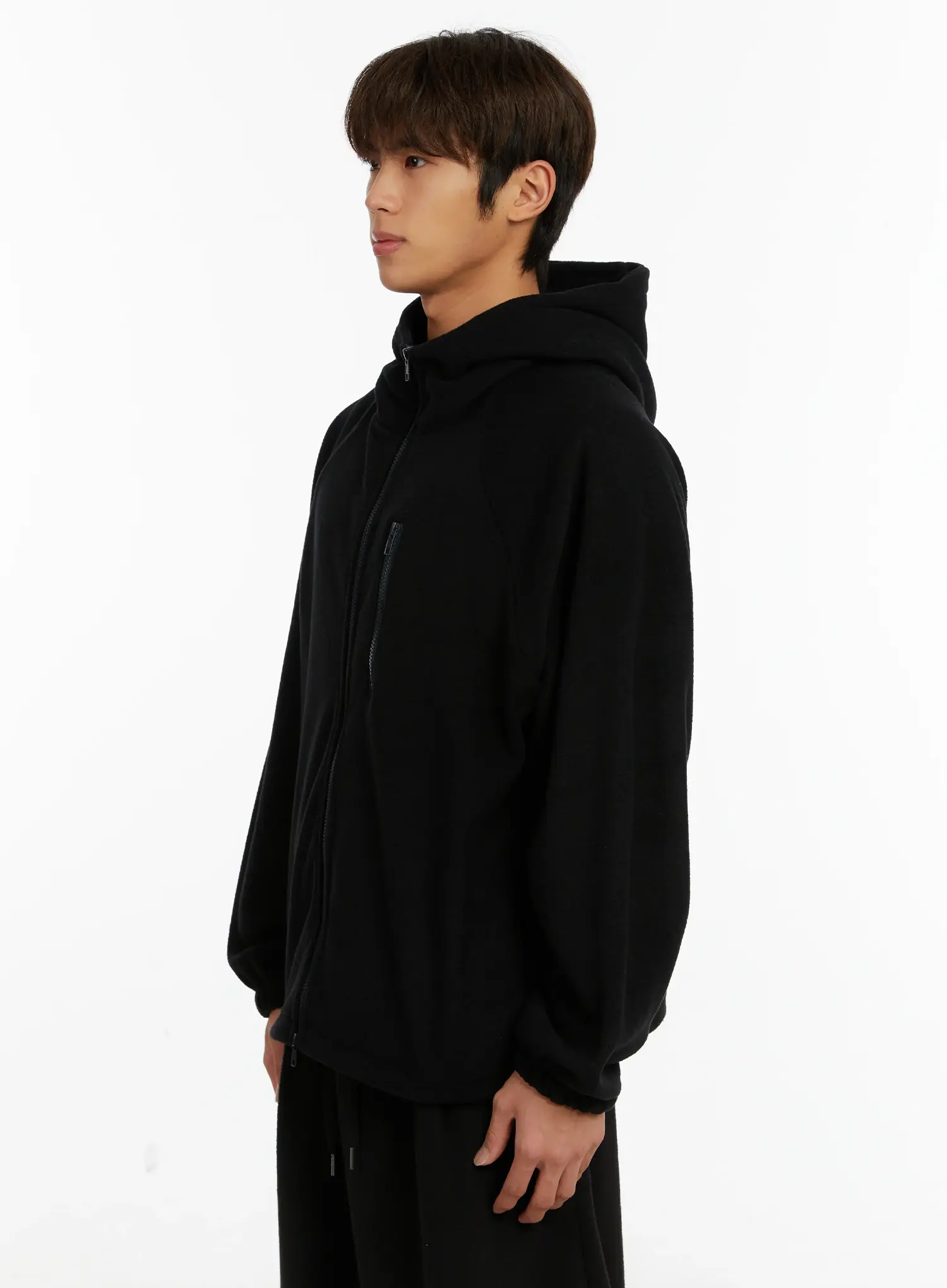 Men's Fleece Zip-Up Hoodie ID524 - Image 4