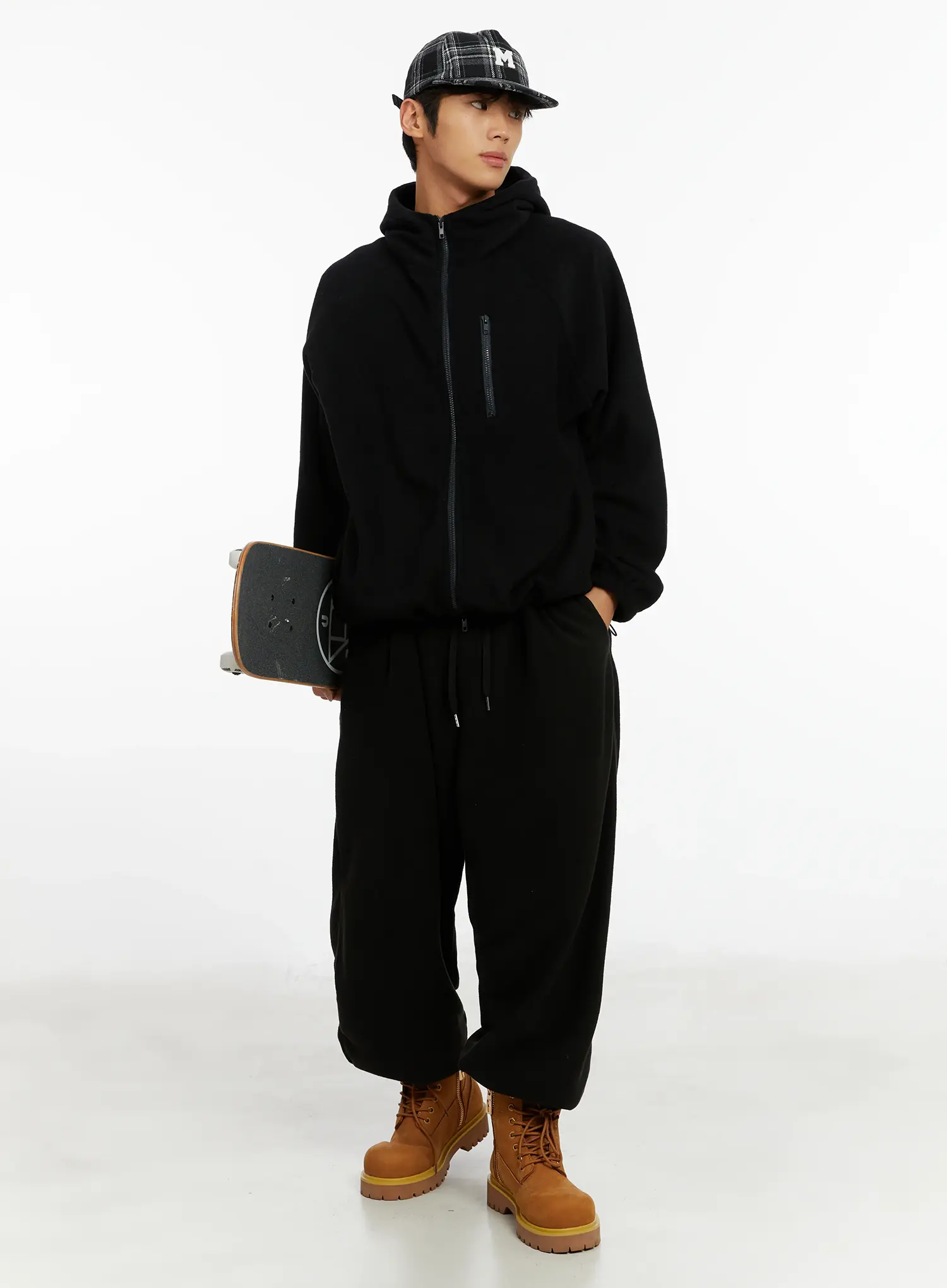 Men's Fleece Zip-Up Hoodie ID524 - Image 7