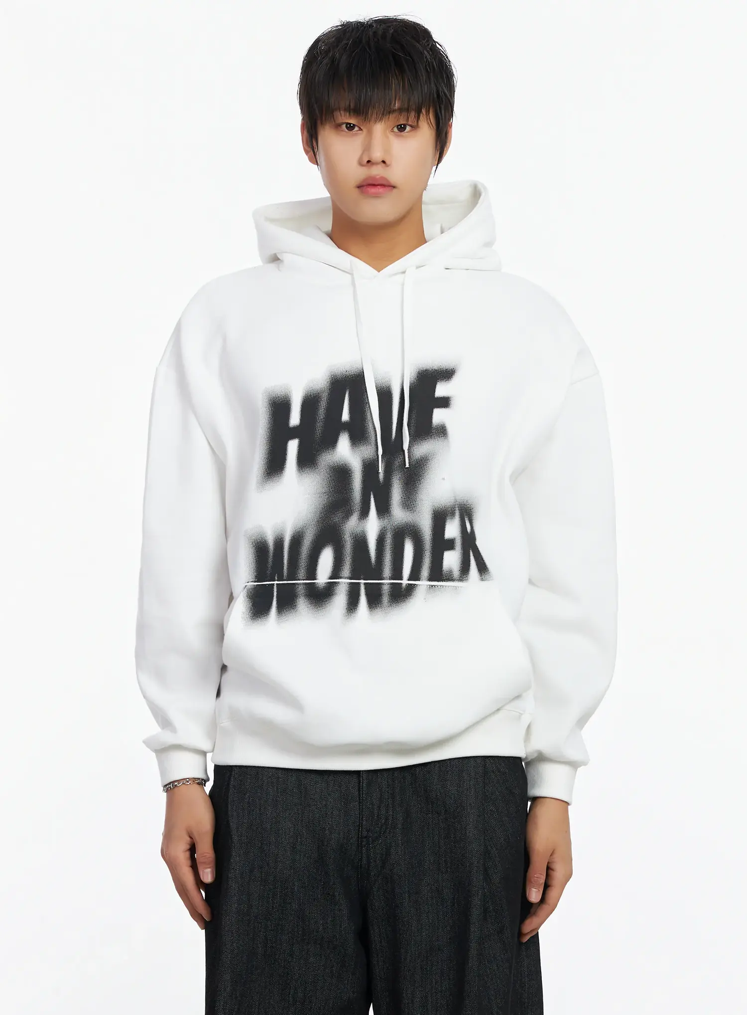 Men's Graffiti Graphic Fleece-Lined Hoodie IJ527 - Image 7