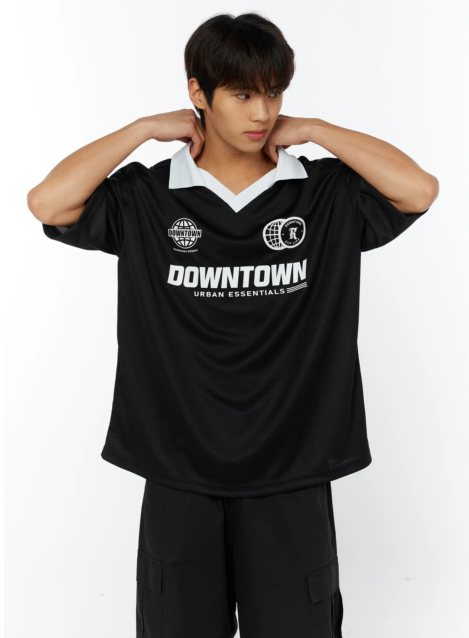 Men's Graphic Collared Tee IY514 - Image 7