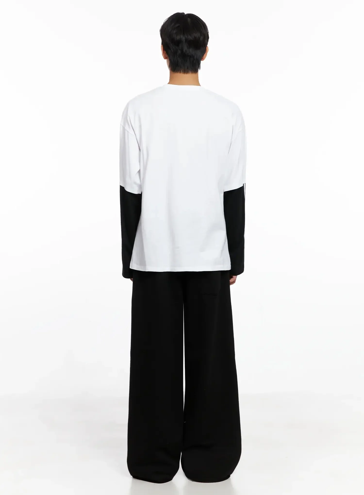 Men's Graphic Layered Long Sleeve Top IO517 - Image 9
