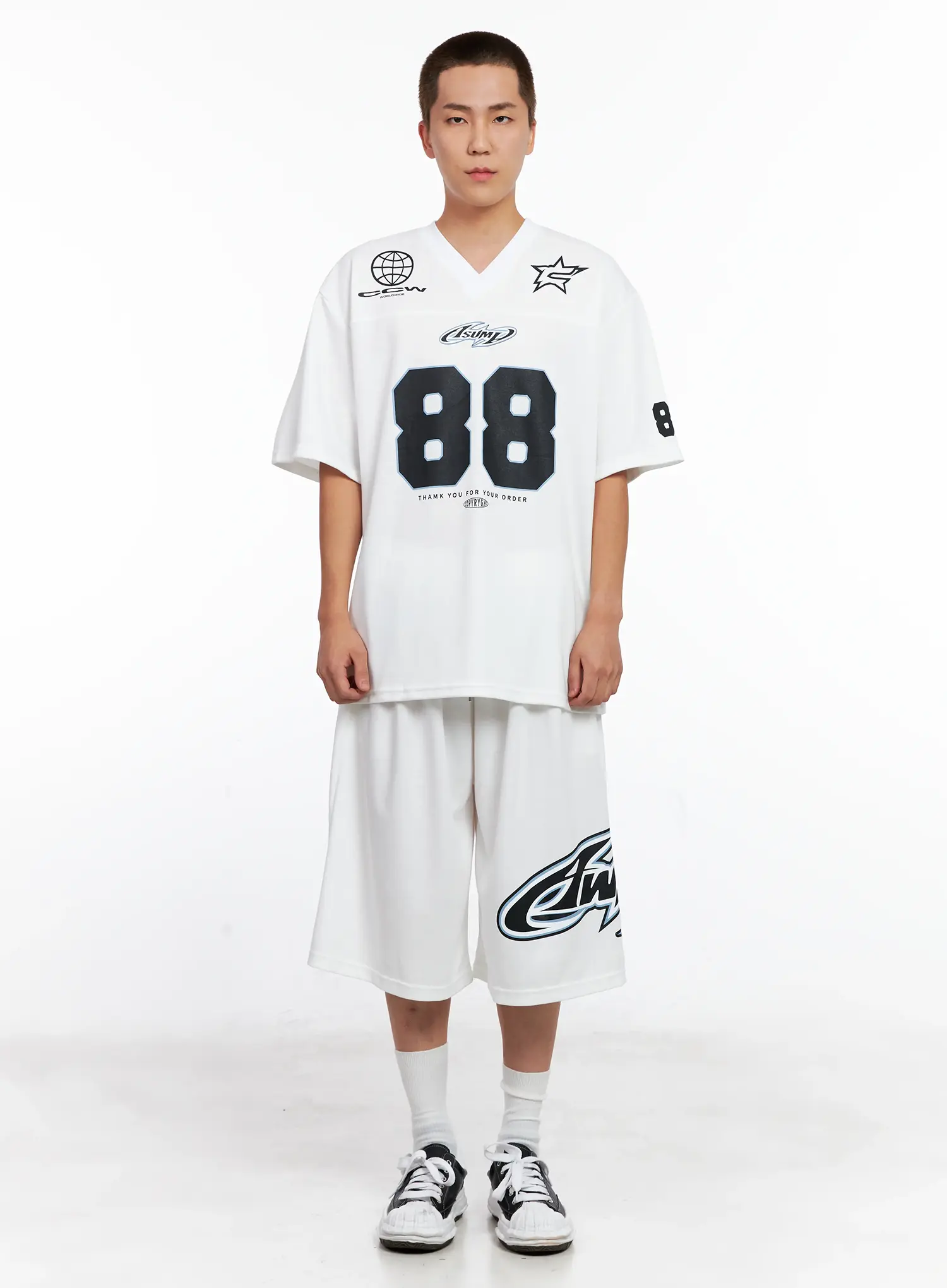 Men's Graphic Logo Athletic Shorts IG508 - Image 3
