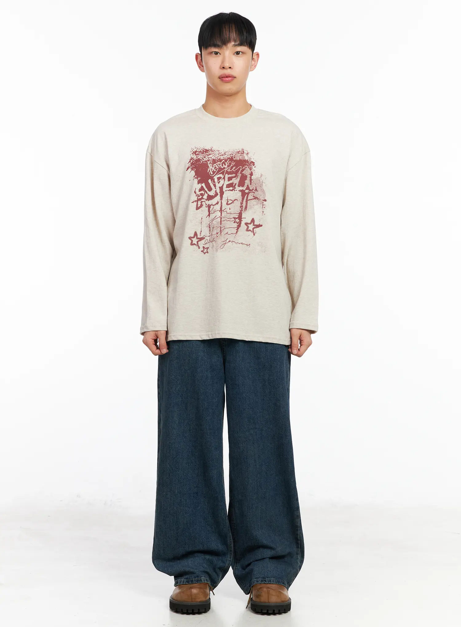 Men's Graphic Long Sleeve T-Shirt IA501 - Image 3