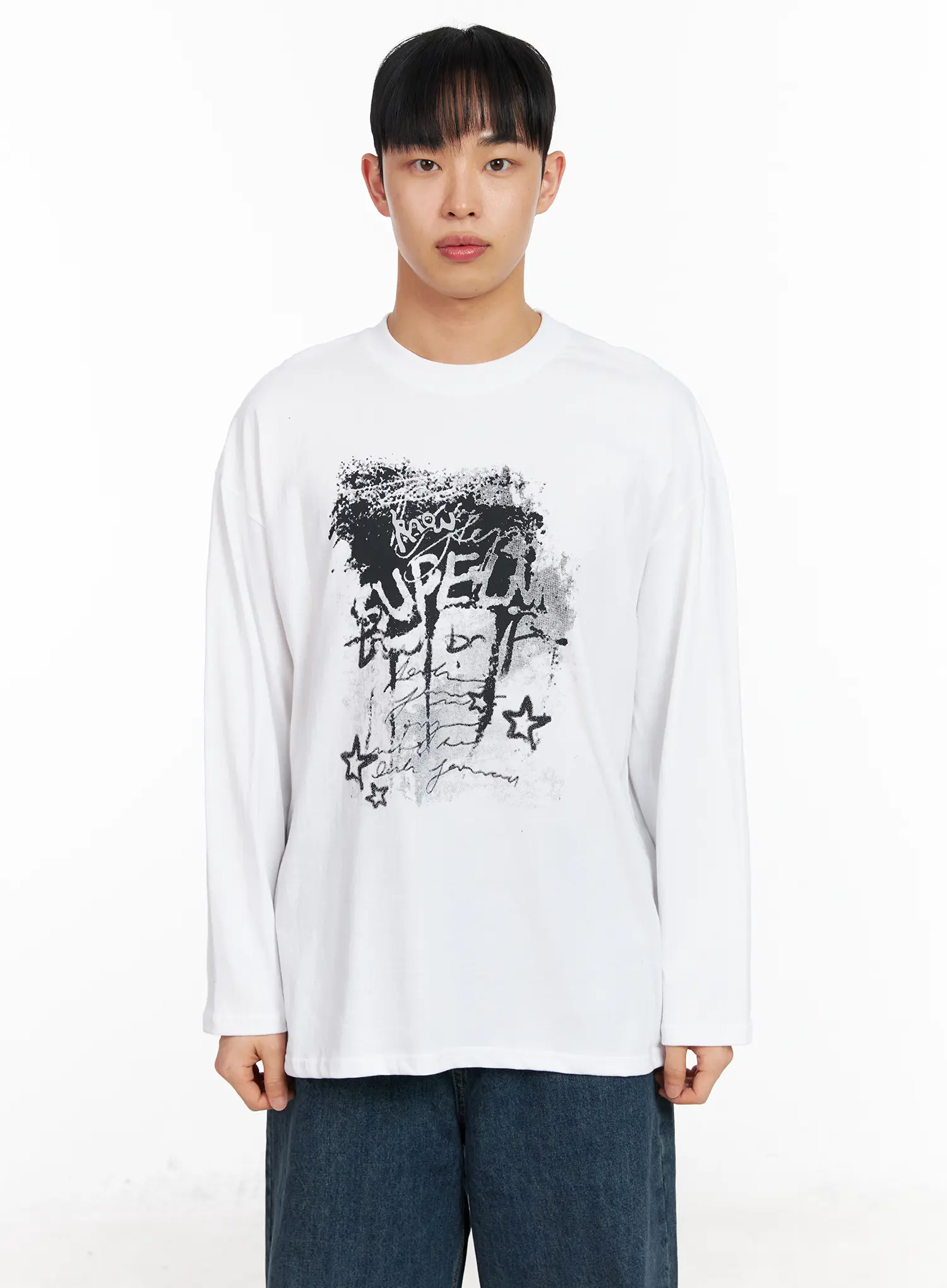 Men's Graphic Long Sleeve T-Shirt IA501 - Image 8