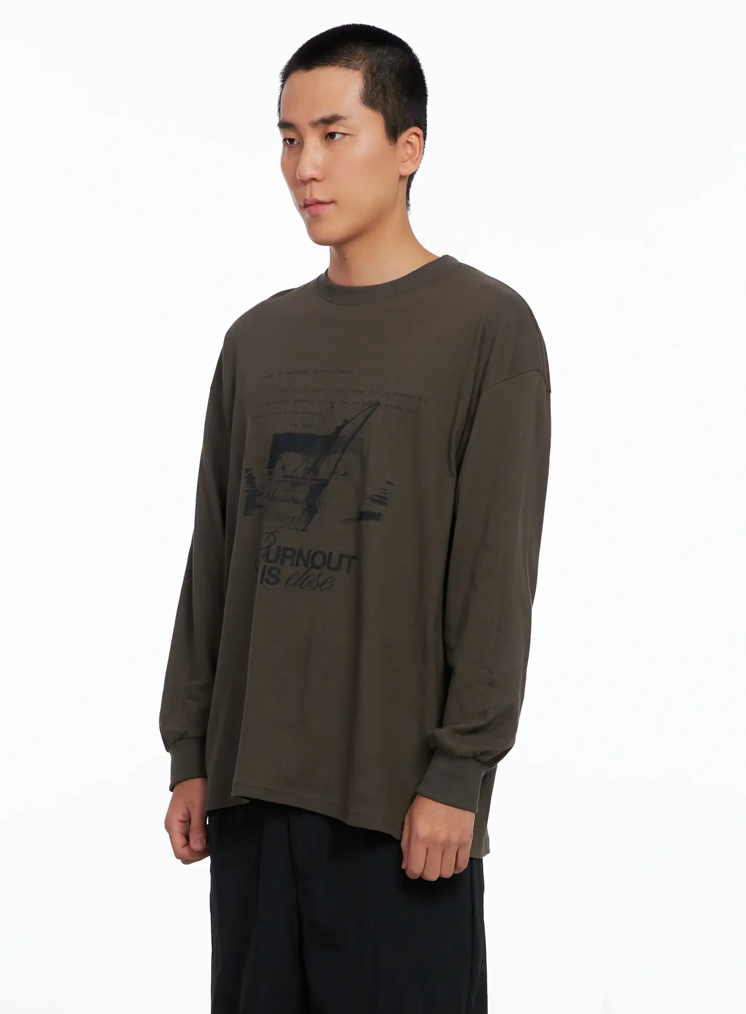Men's Graphic Long Sleeve Tee IS509 - Image 4