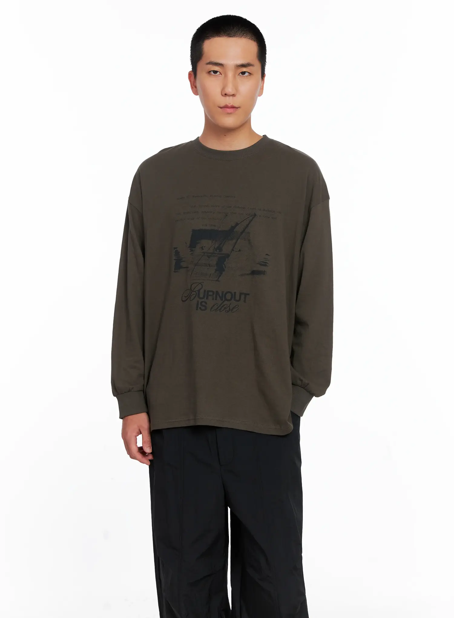 Men's Graphic Long Sleeve Tee IS509 - Image 7