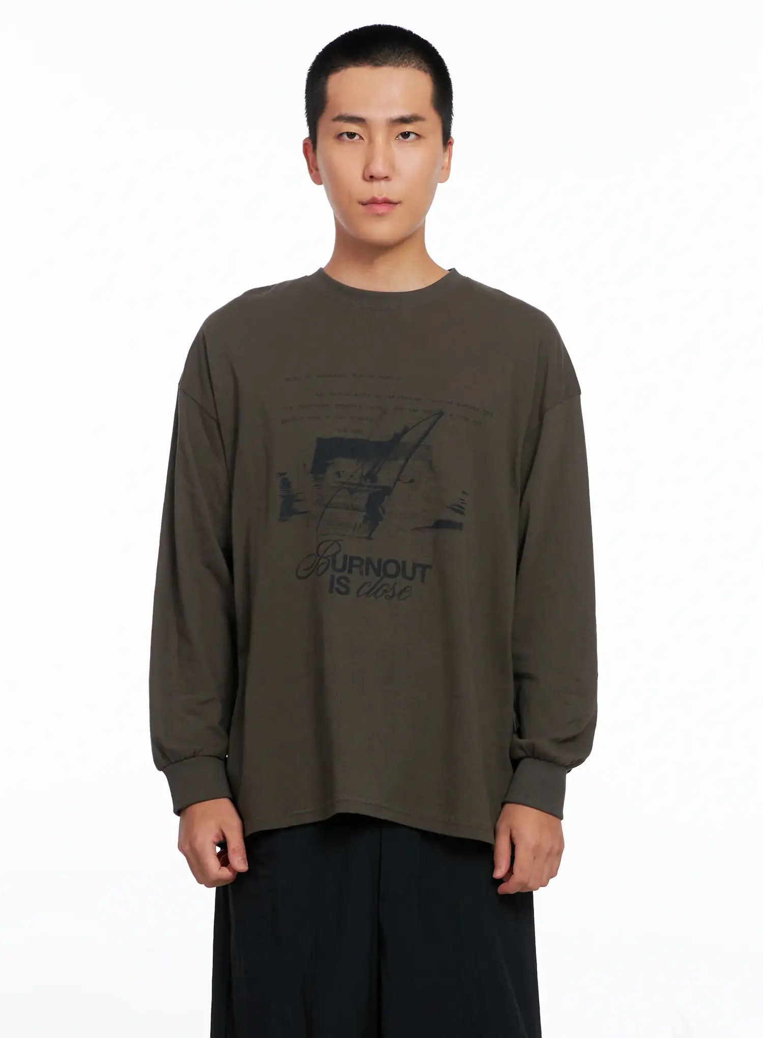 Men's Graphic Long Sleeve Tee IS509 - Image 9