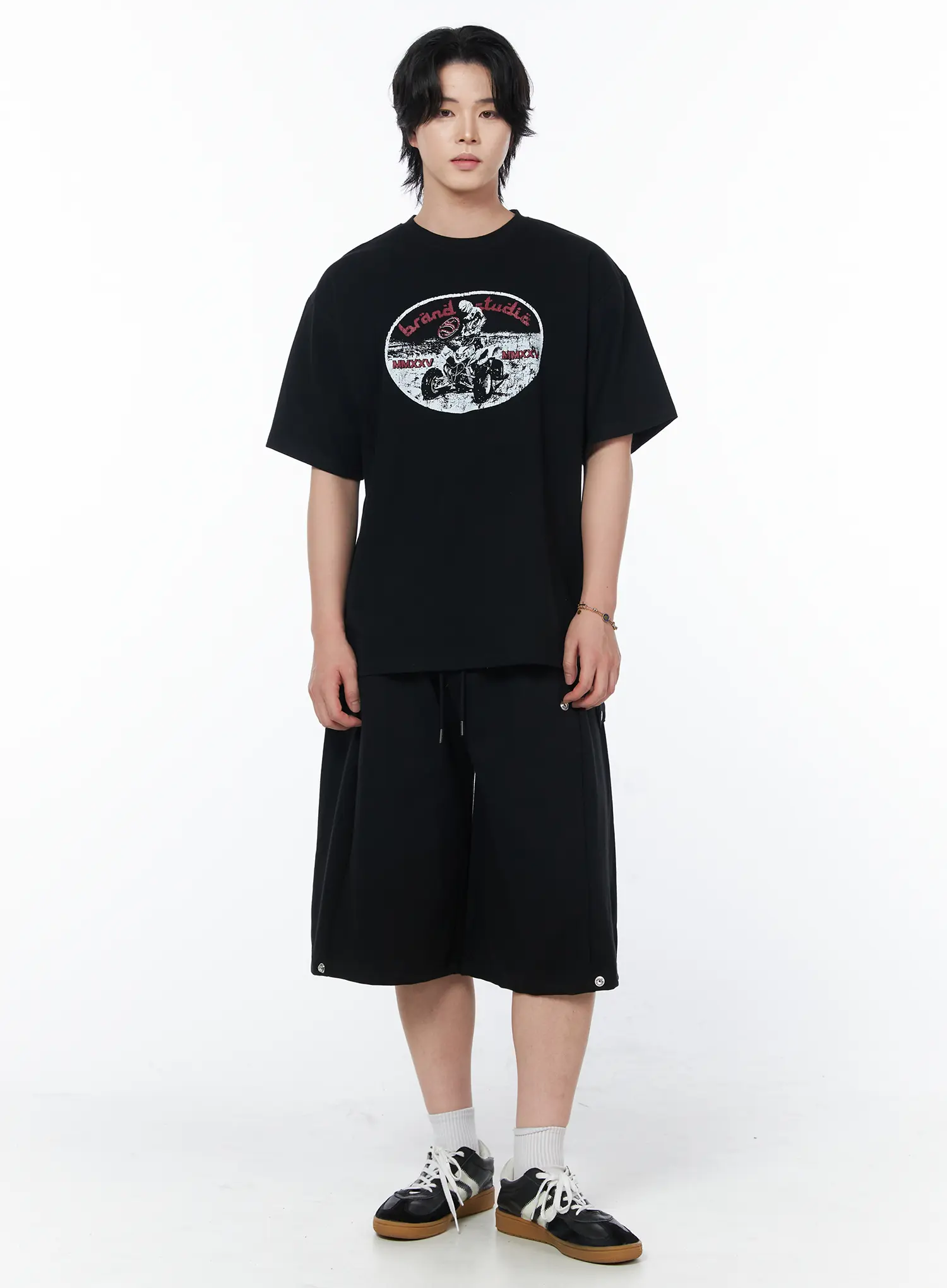Men's Graphic Oversized T-Shirt IY519 - Image 2