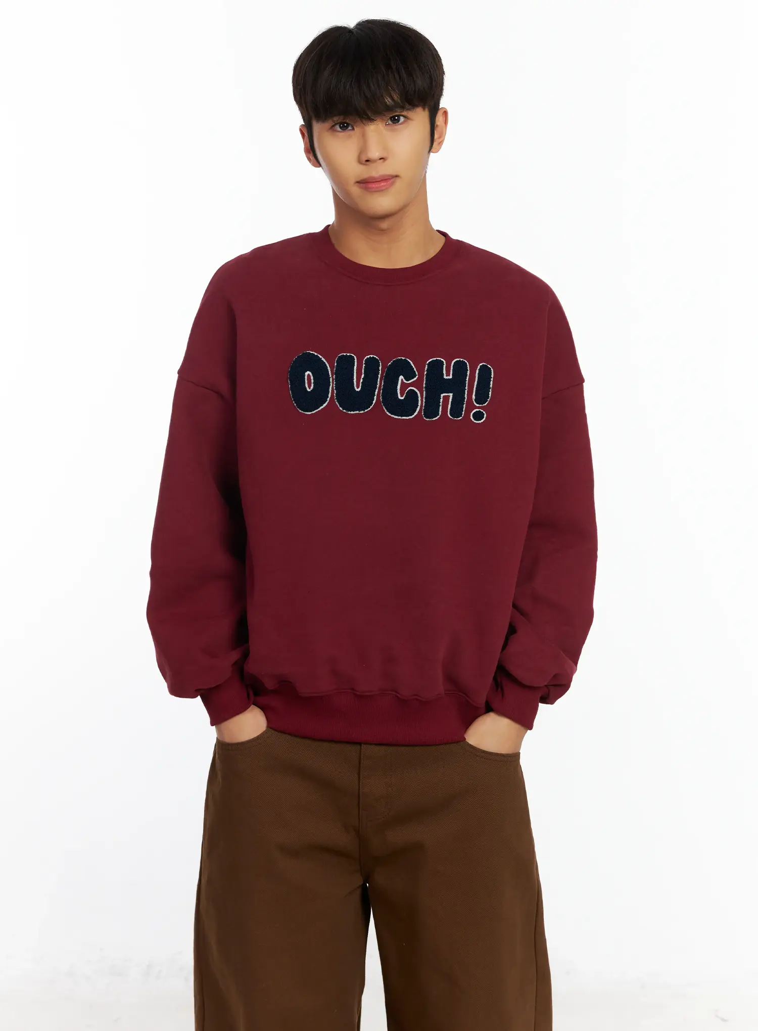 Men's Graphic Patch Sweatshirt IF504 - Image 2