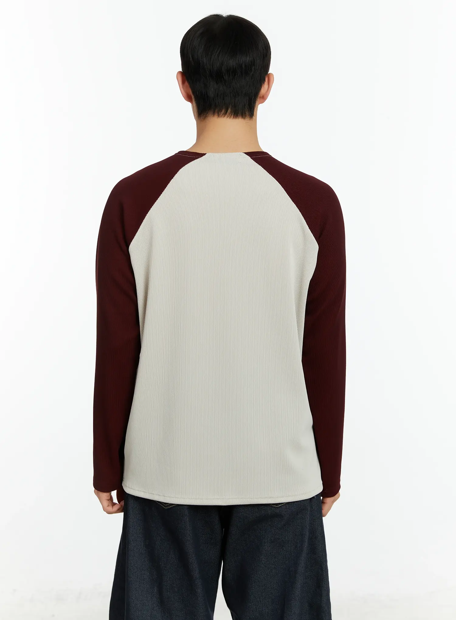 Men's Graphic Print Ribbed Long Sleeve Top IF510 - Image 5