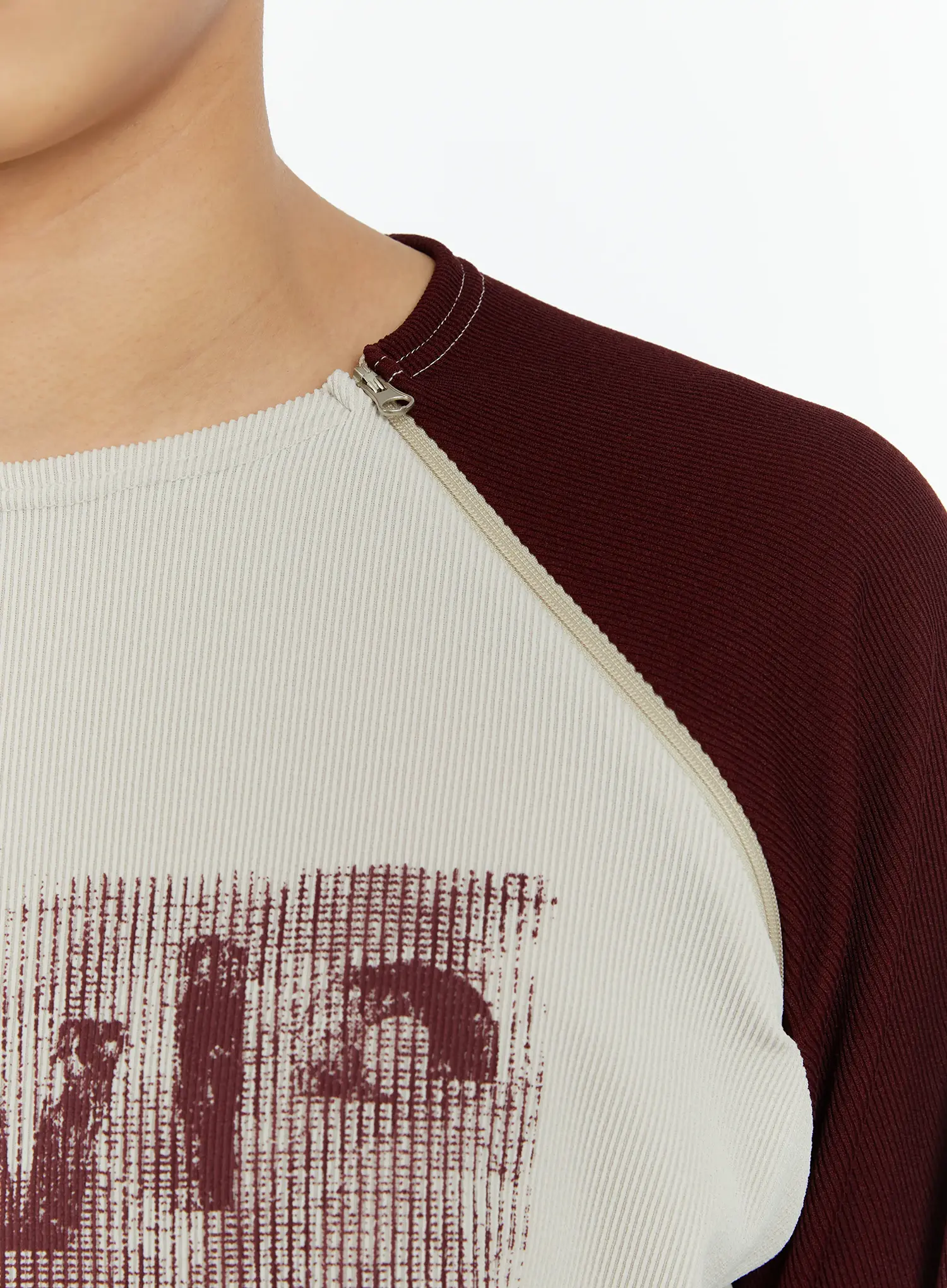Men's Graphic Print Ribbed Long Sleeve Top IF510 - Image 9