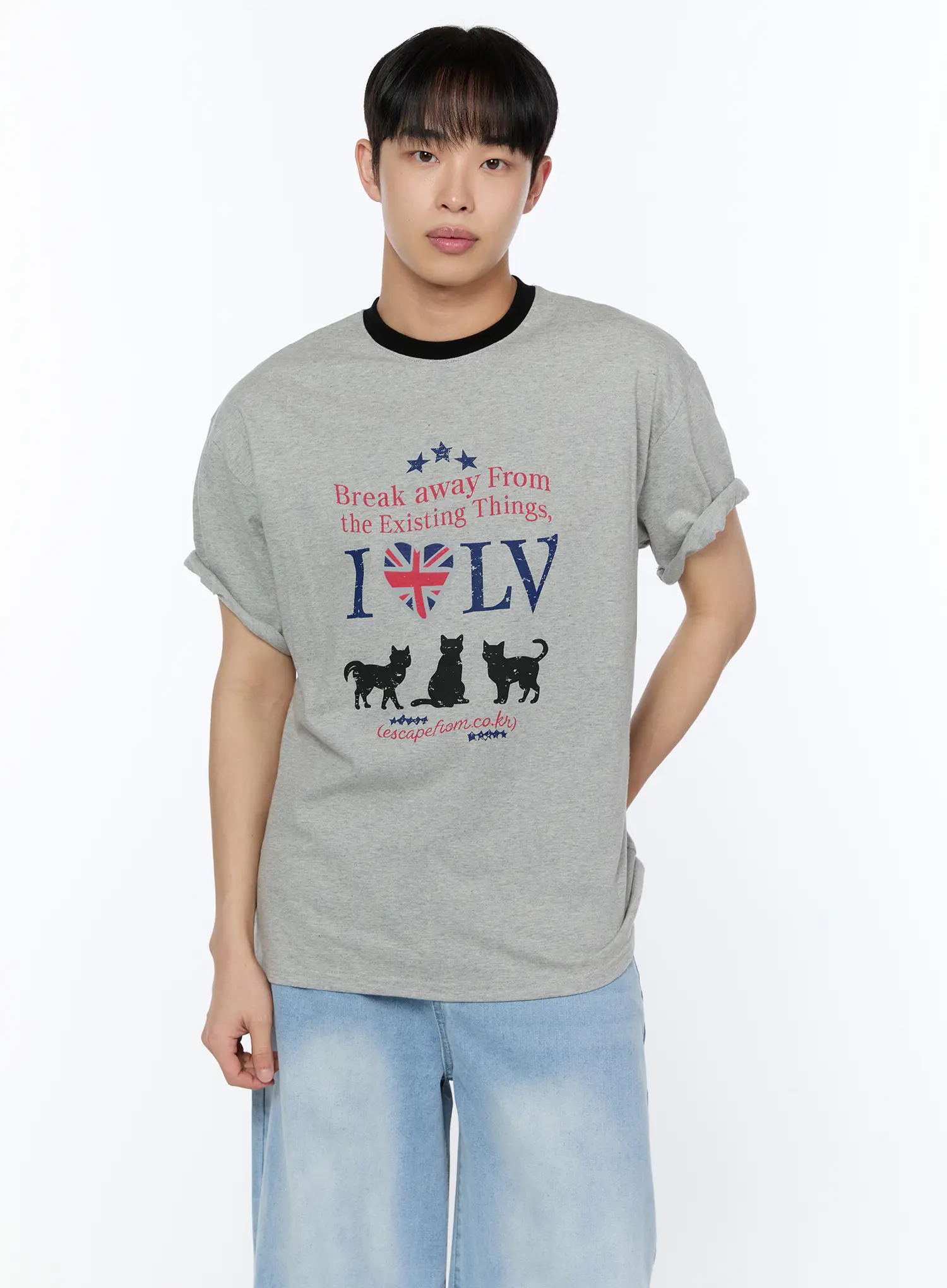 Men's Graphic Round Neck T-Shirt IA520 - Image 2