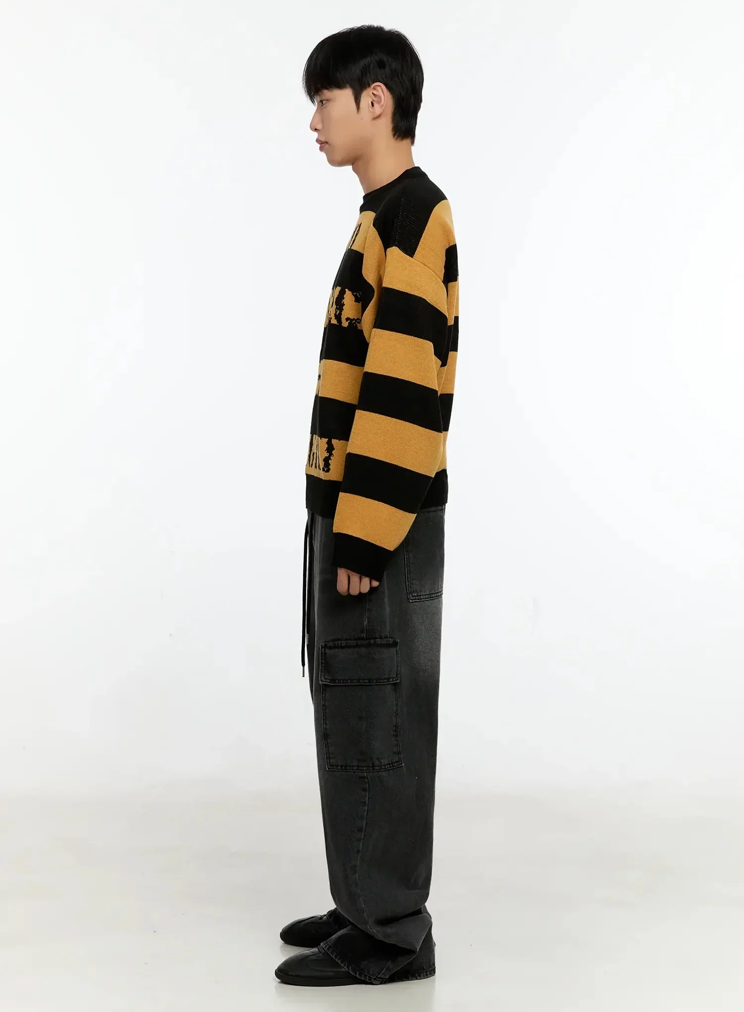 Men's Graphic Striped Sweater IN506 - Image 12